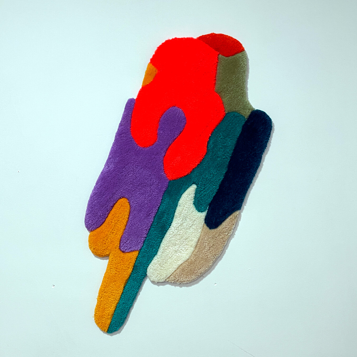 &quot;Sloppy Pop&quot; Hand Made Art Rug