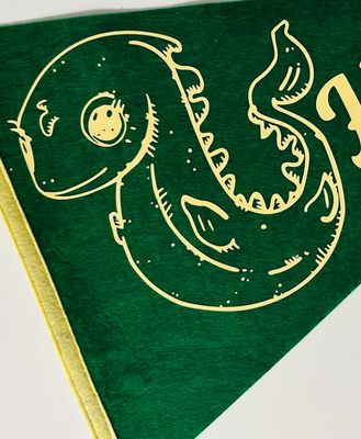 Kipsy! Cryptid Pennant - Cream/Green