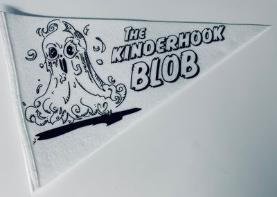 The Kinderhook Blob! Cryptid Pennant - White/White
