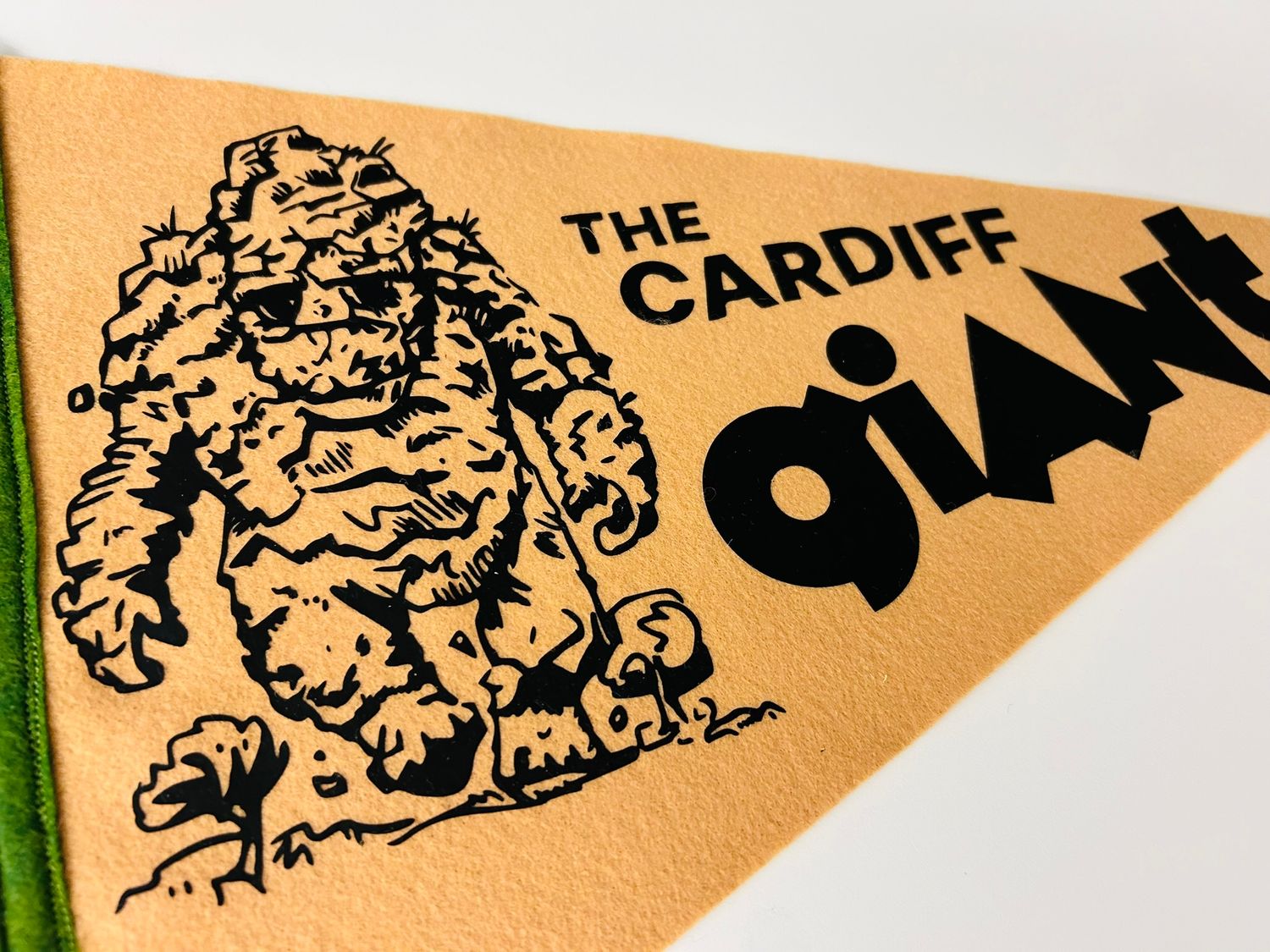 The Cardiff Giant! Cryptid Pennant - Tan/Green
