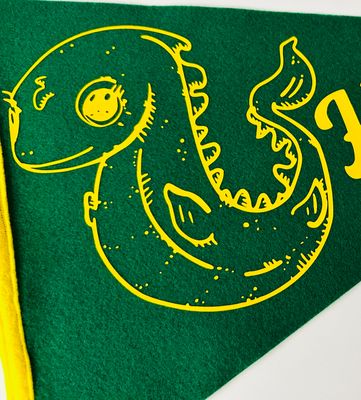 Kipsy! Cryptid Pennant - Yellow/Green