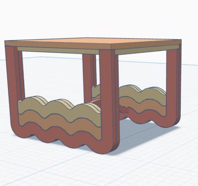 The Wave Ottoman/Table - Digital Plans/STL/Vector Bundle