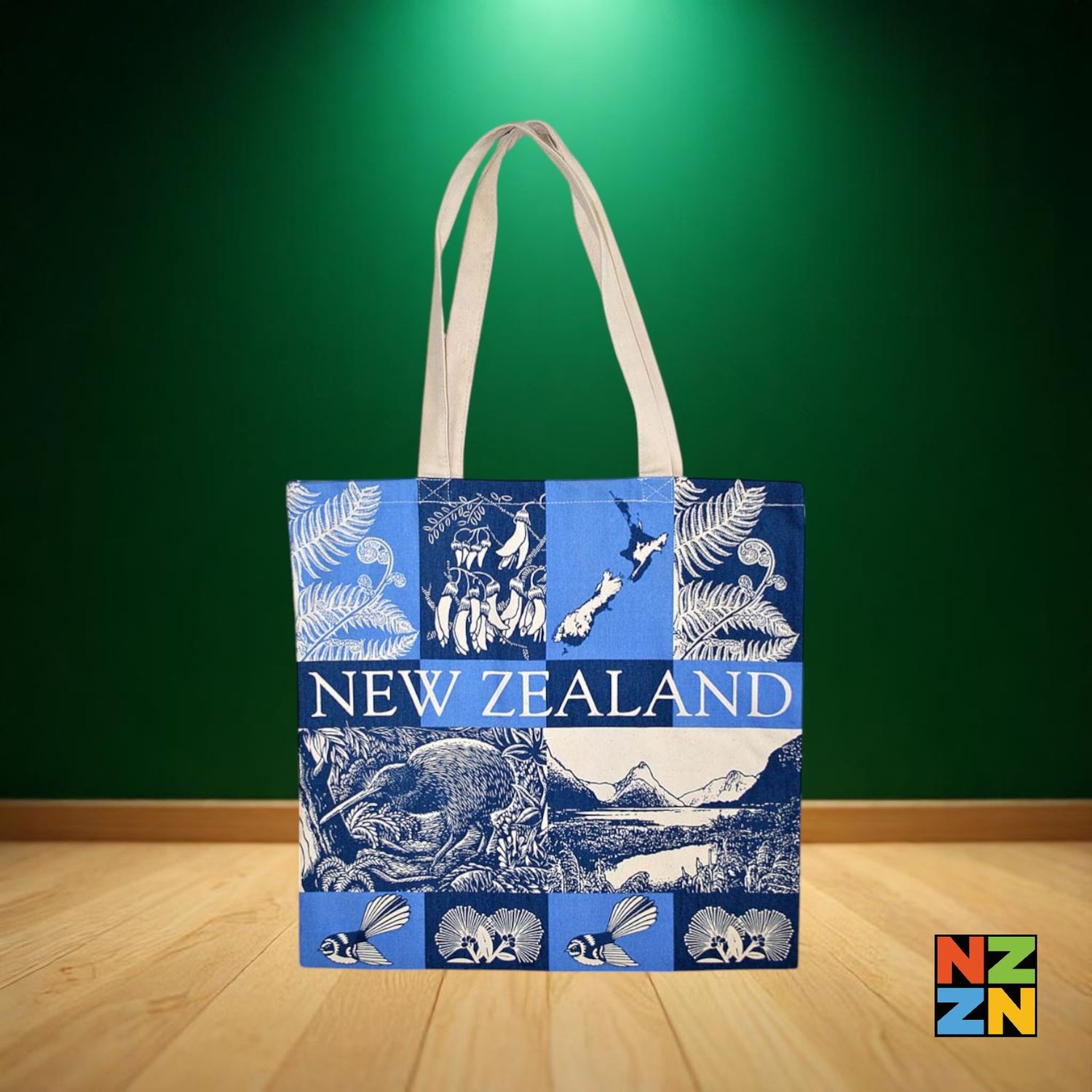 Cotton Bag Scenic Blue