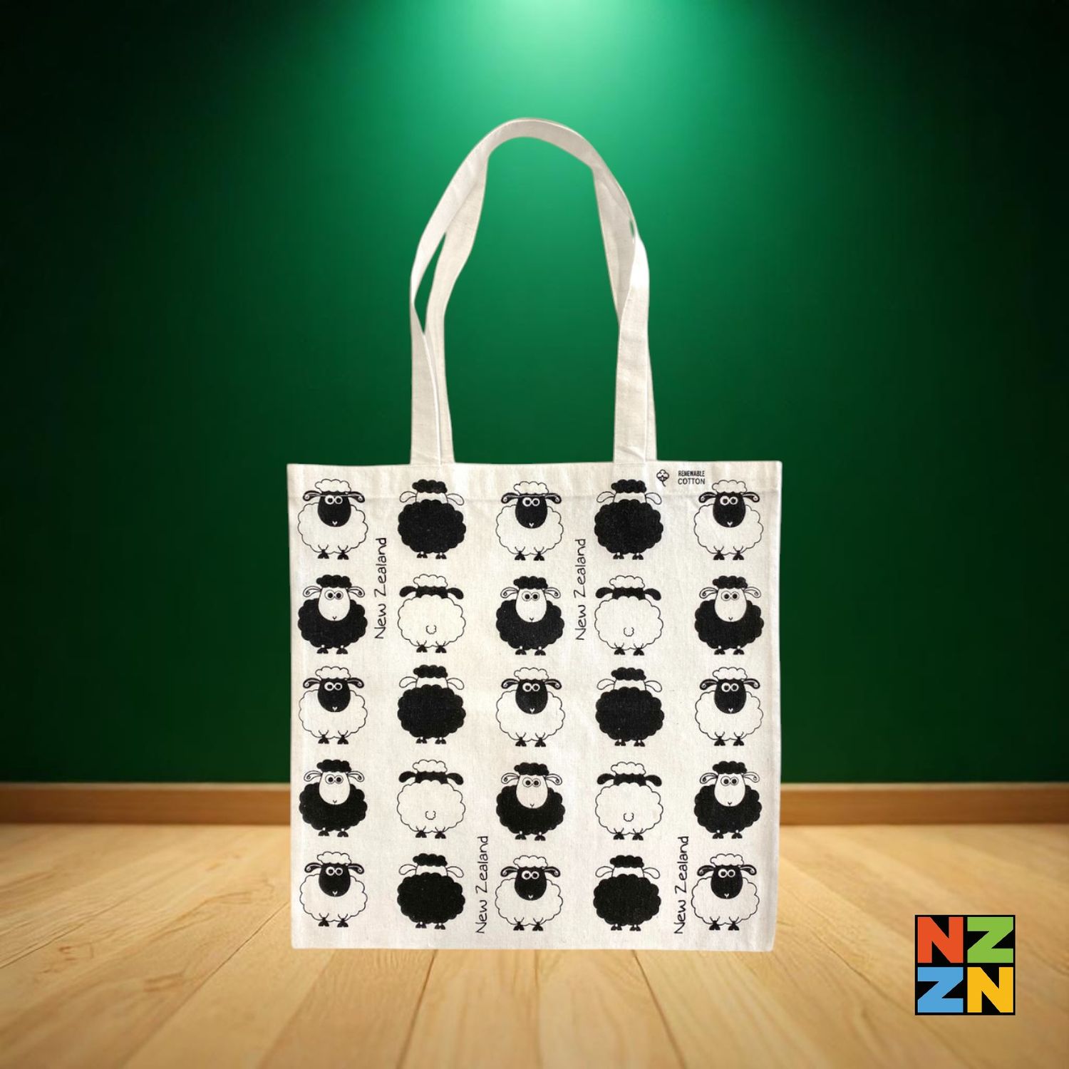 Renewable Cotton Bag Black/White Sheep