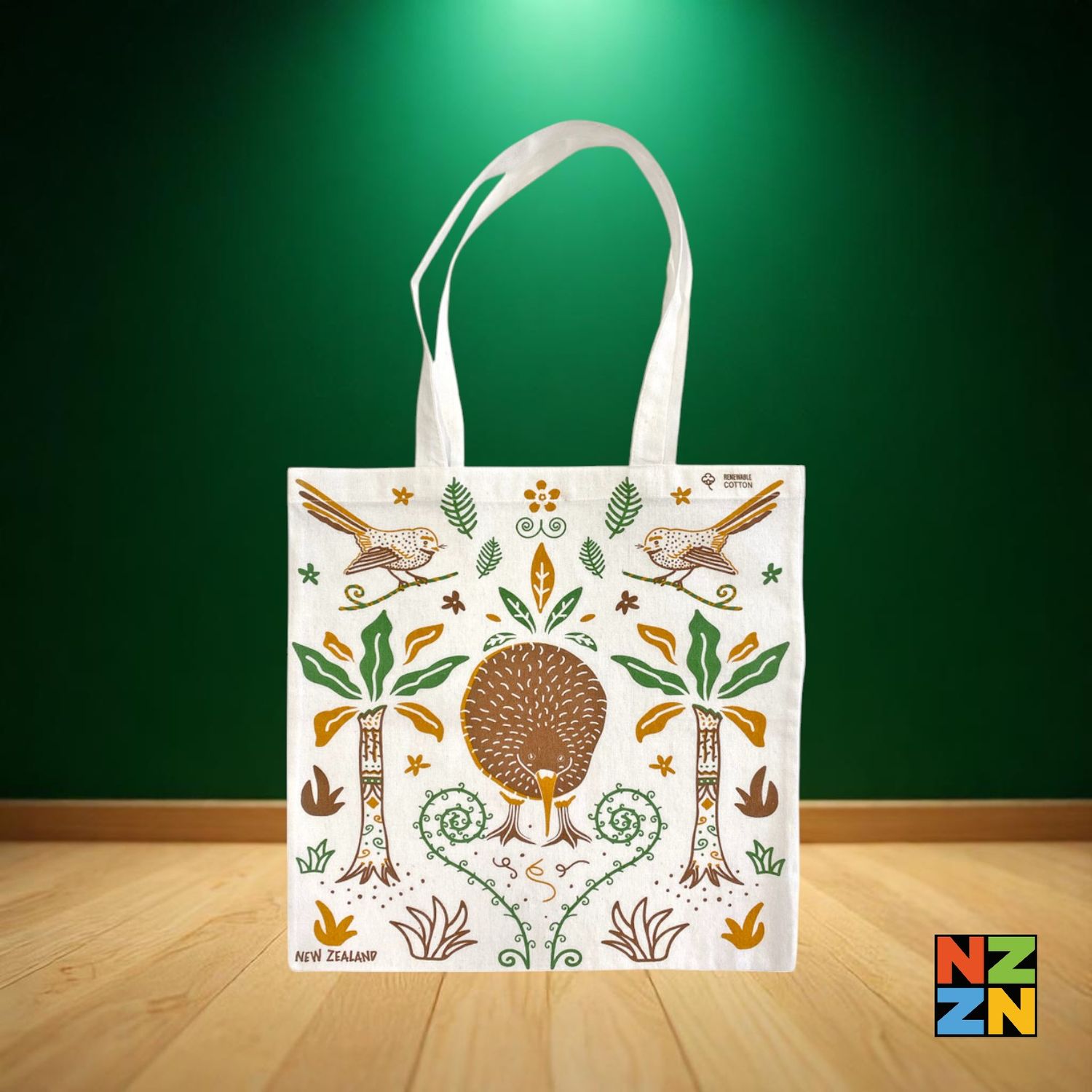 Renewable Cotton Bag Kiwi &amp; Fantails