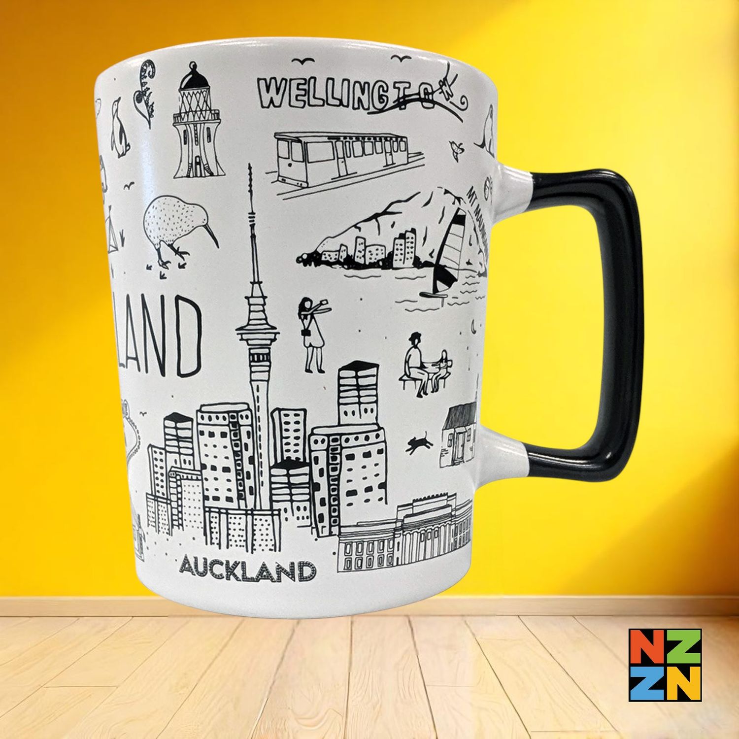 NZ Sketch Espresso White