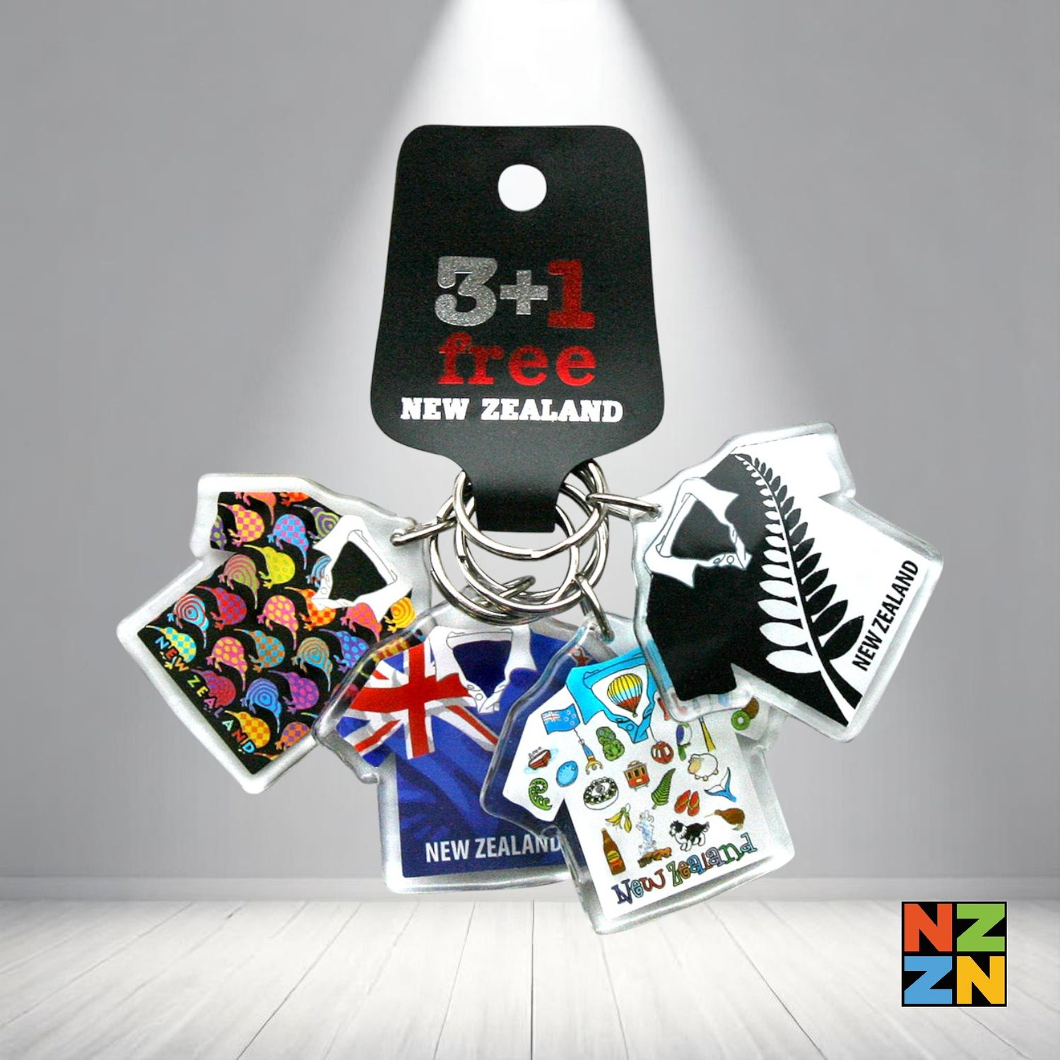 Acrylic 4Pk Keychains T-Shirt NZ