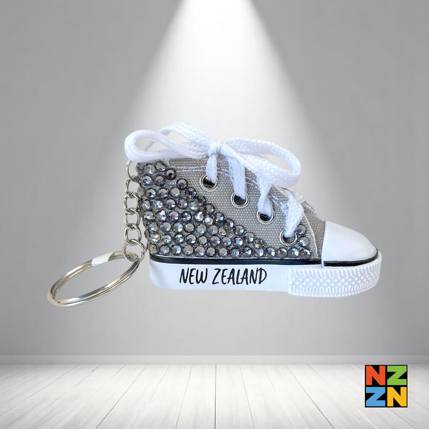 Sneaker Keychain Silver Diamantes