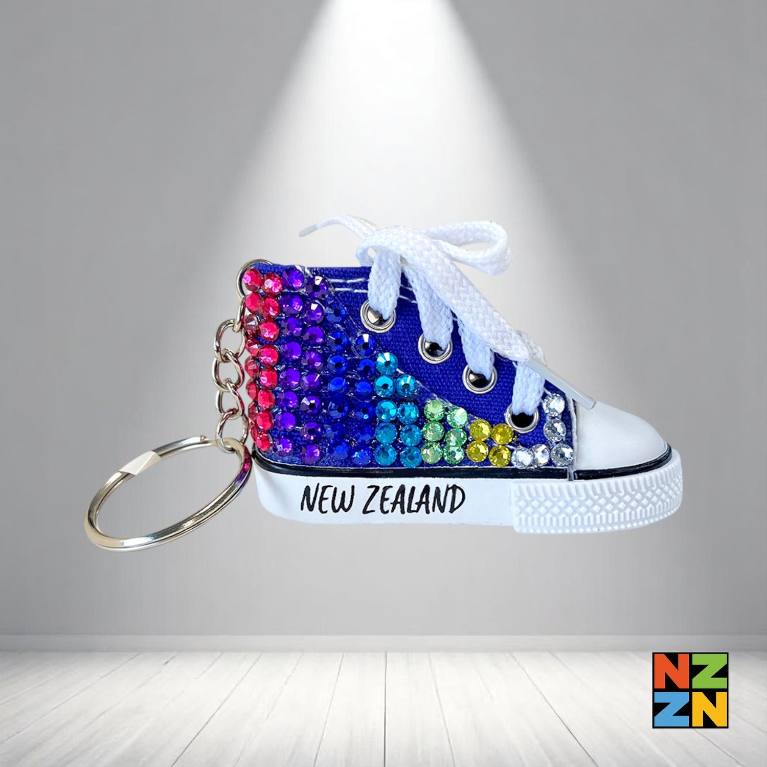 Sneaker Keychain Rainbow Diamantes