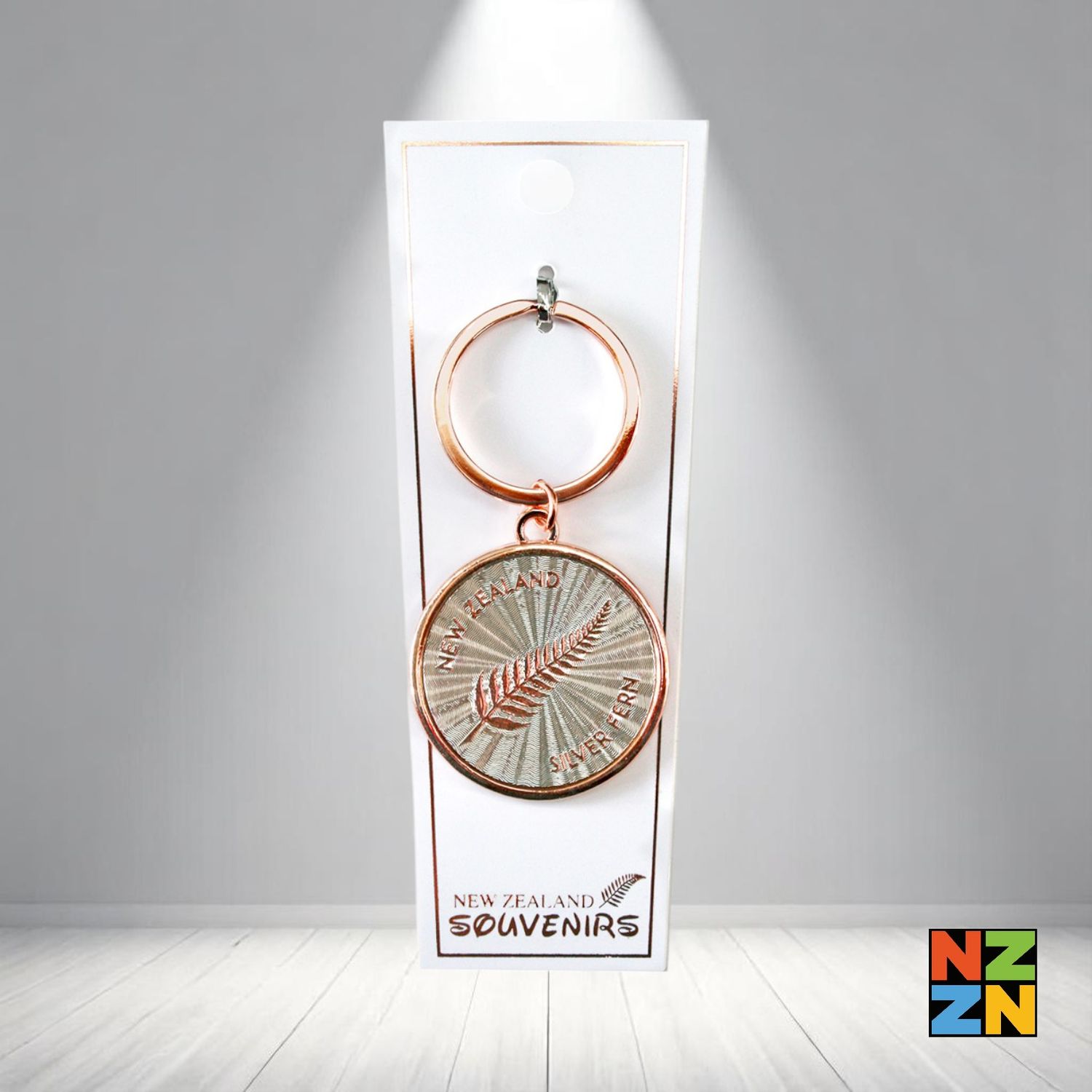 K/C Rose Gold Foil Fern Silver