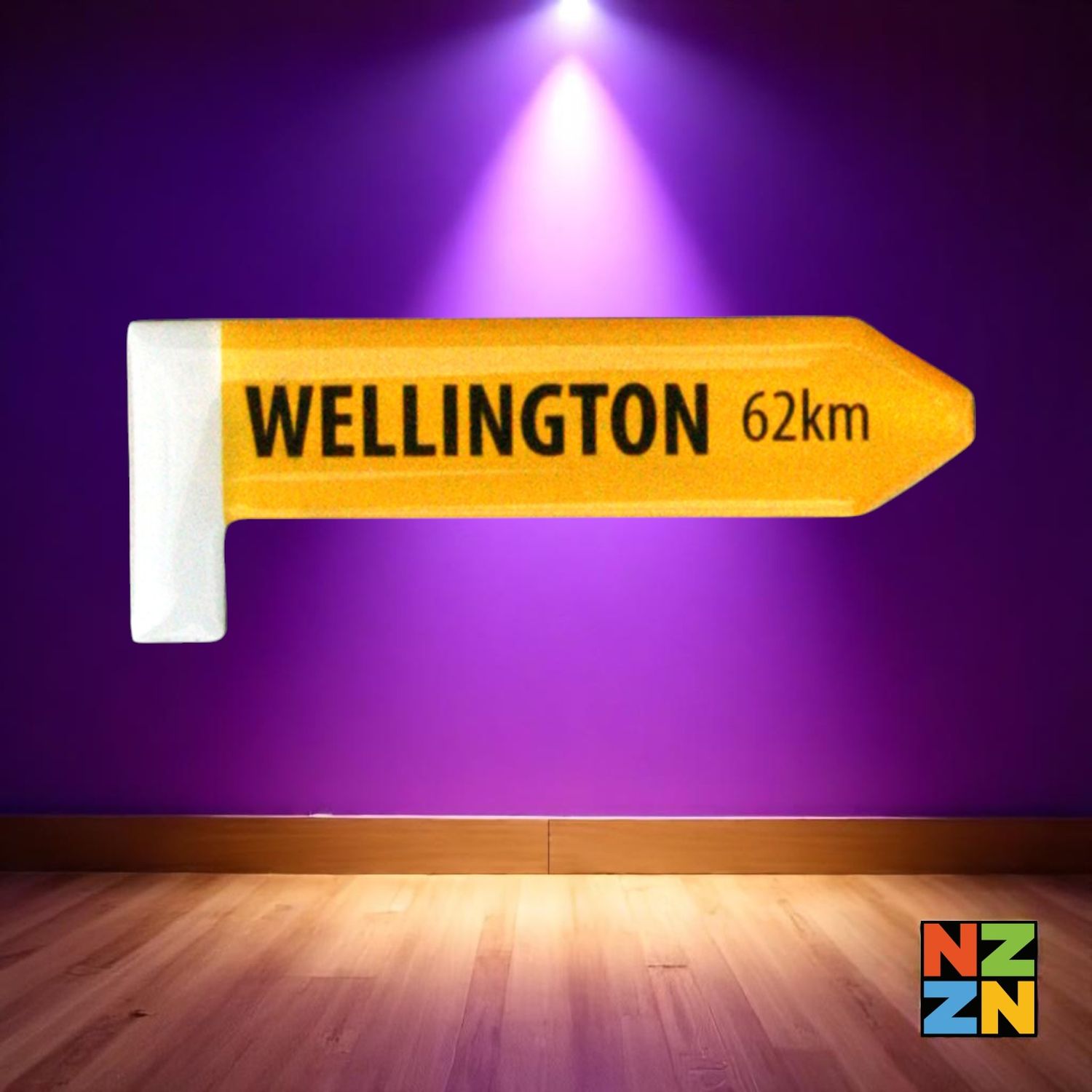Roadsign Magnet - Wellington