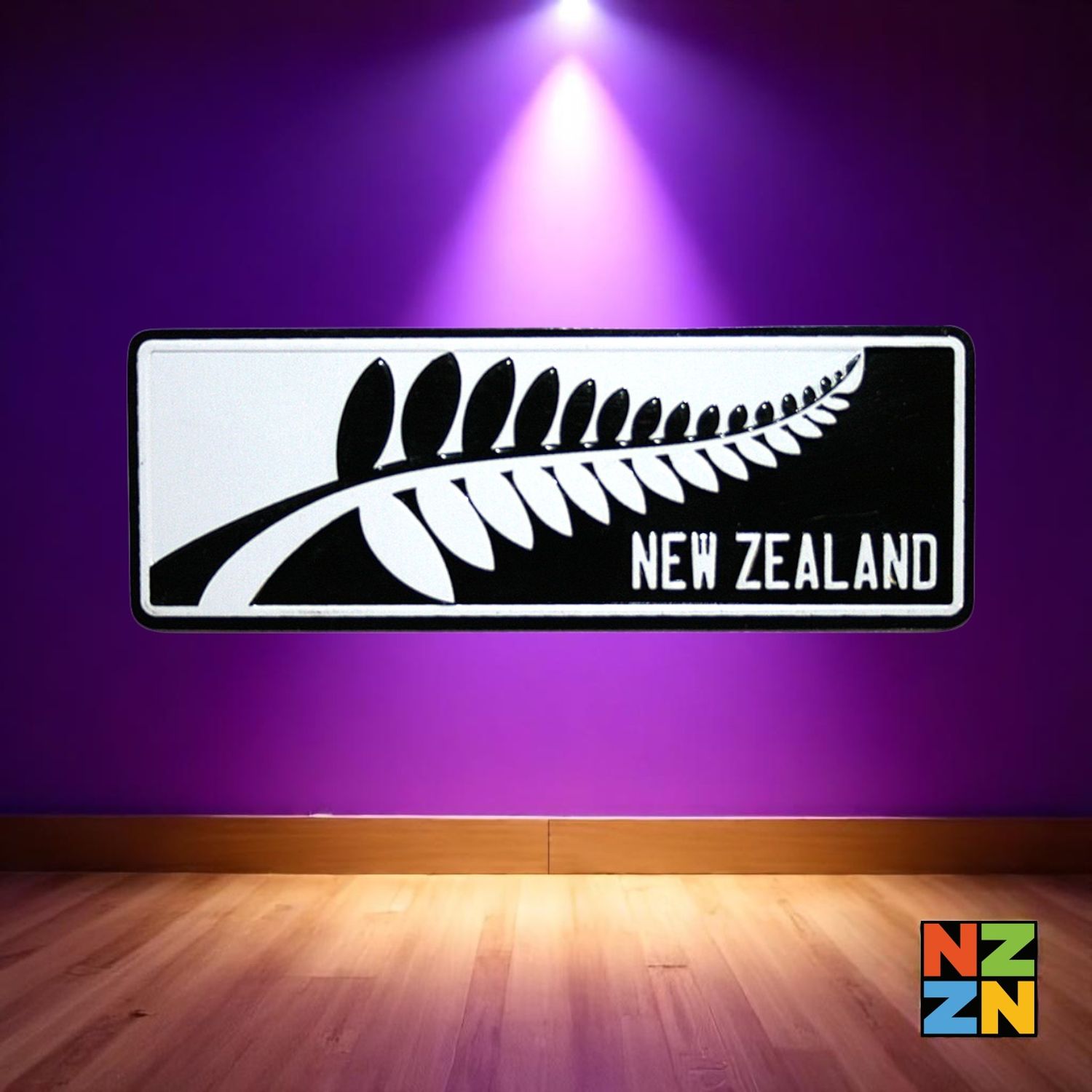 Magnet Number Plate B/W Fern
