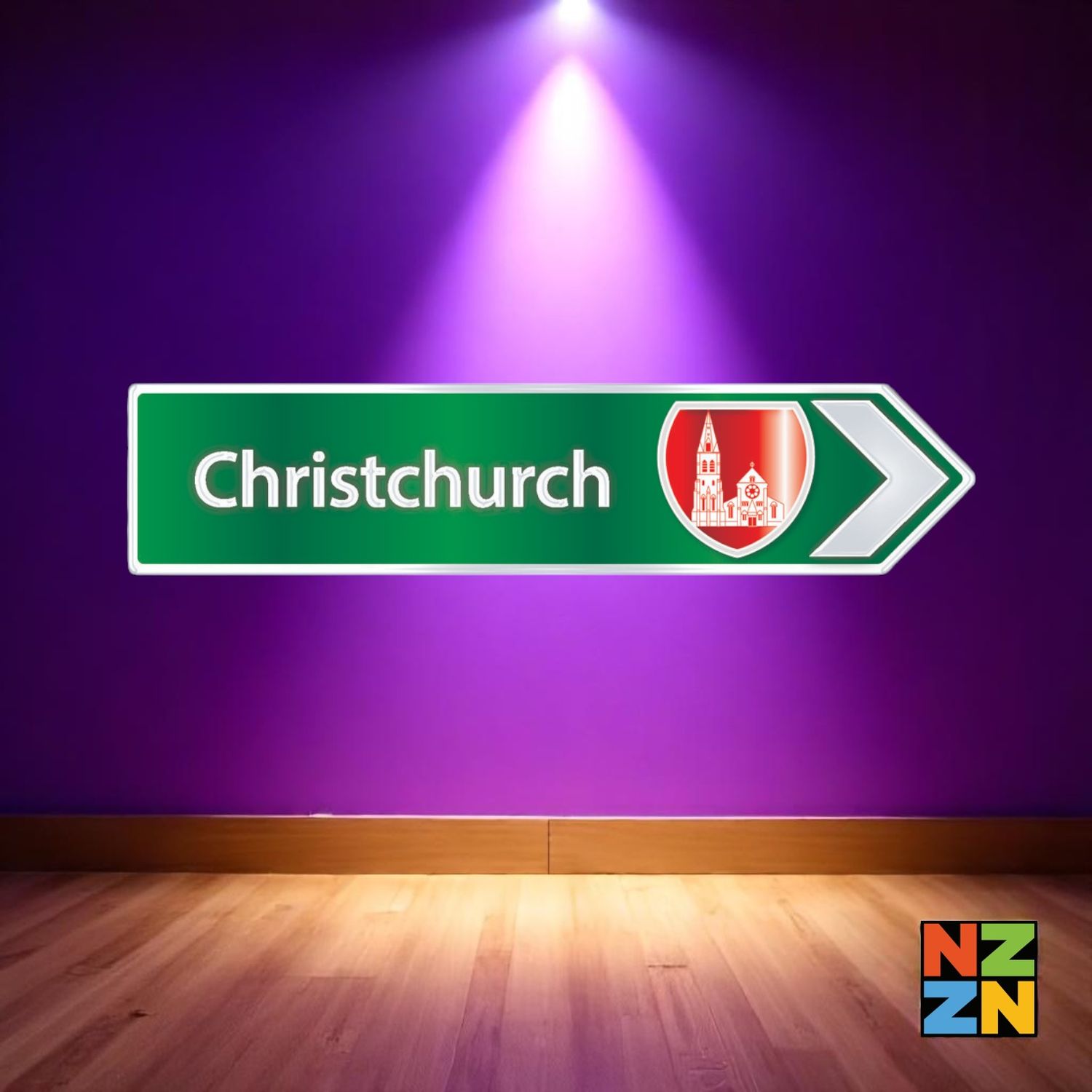 Green Roadsign Christchurch
