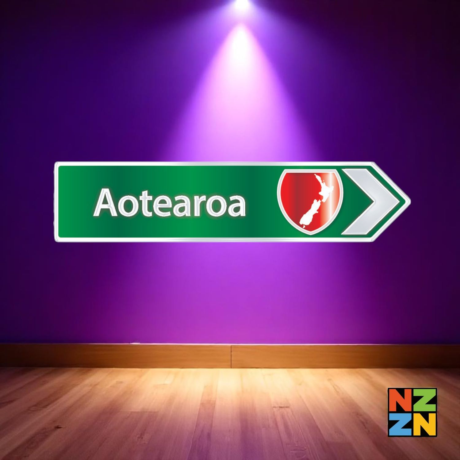 Green Roadsign Aotearoa
