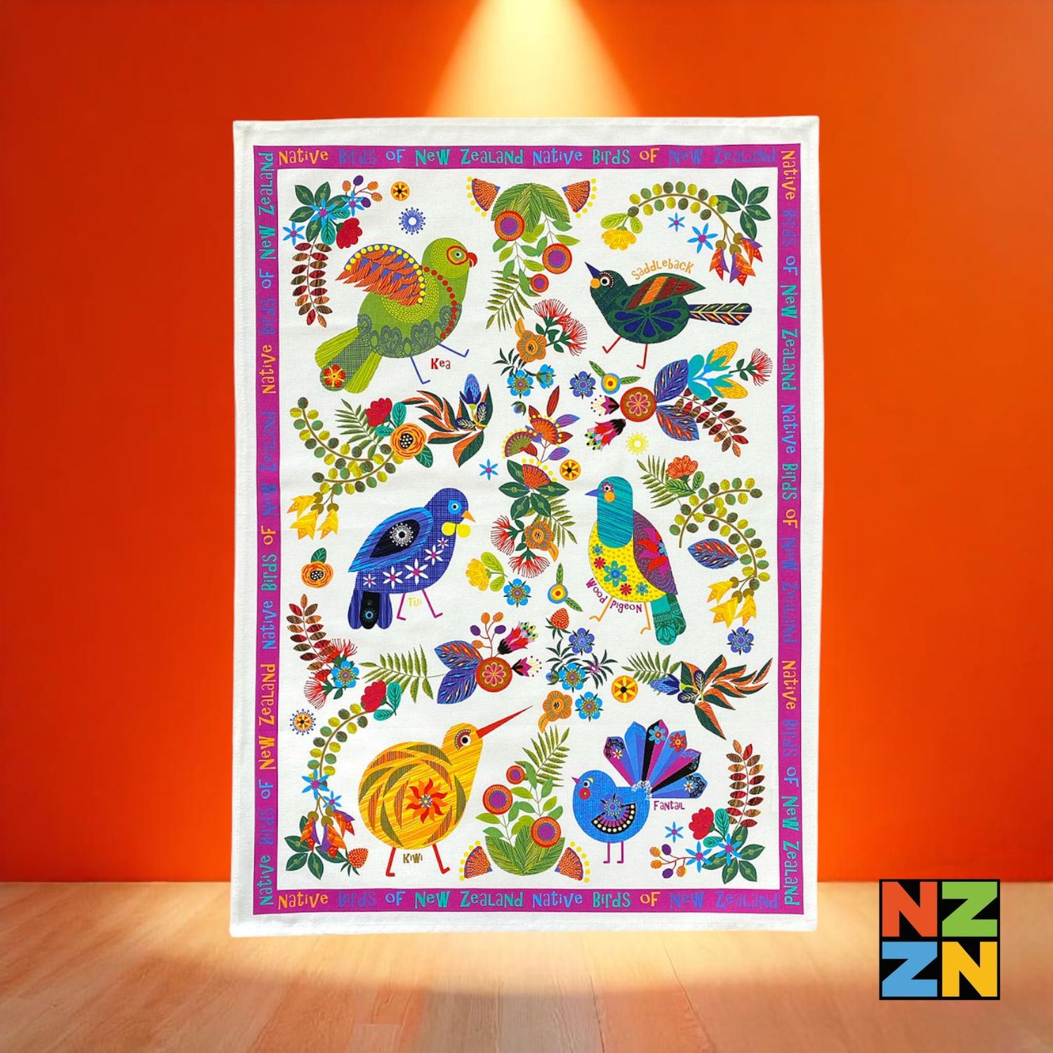 Tea Towel Retro Birds