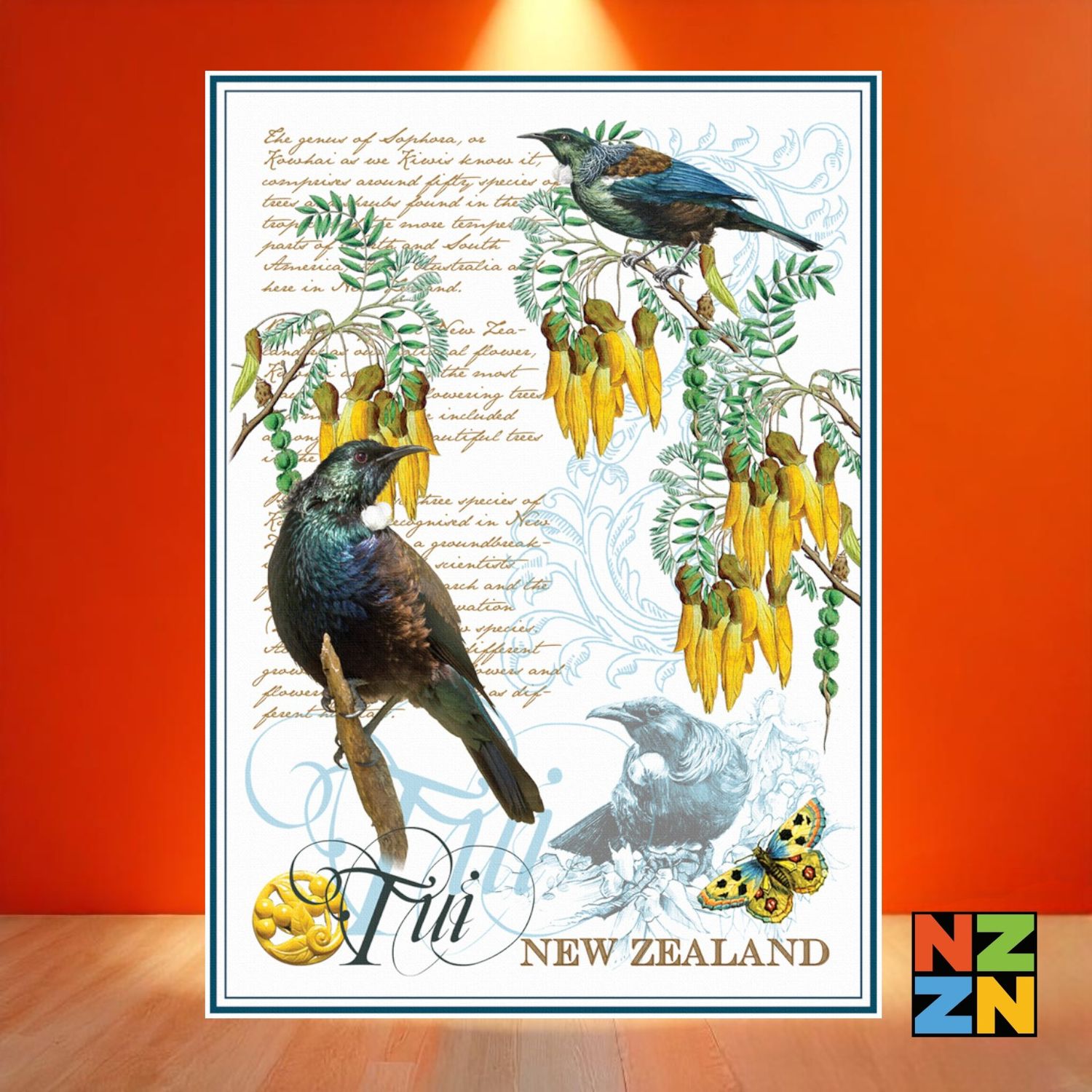 Designer Tea Towel Tui