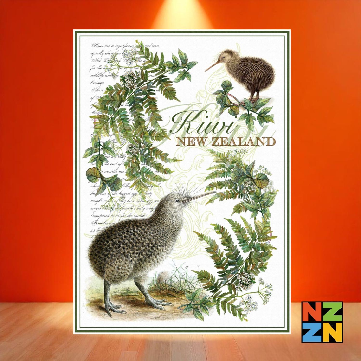 Designer Tea Towel Kiwi