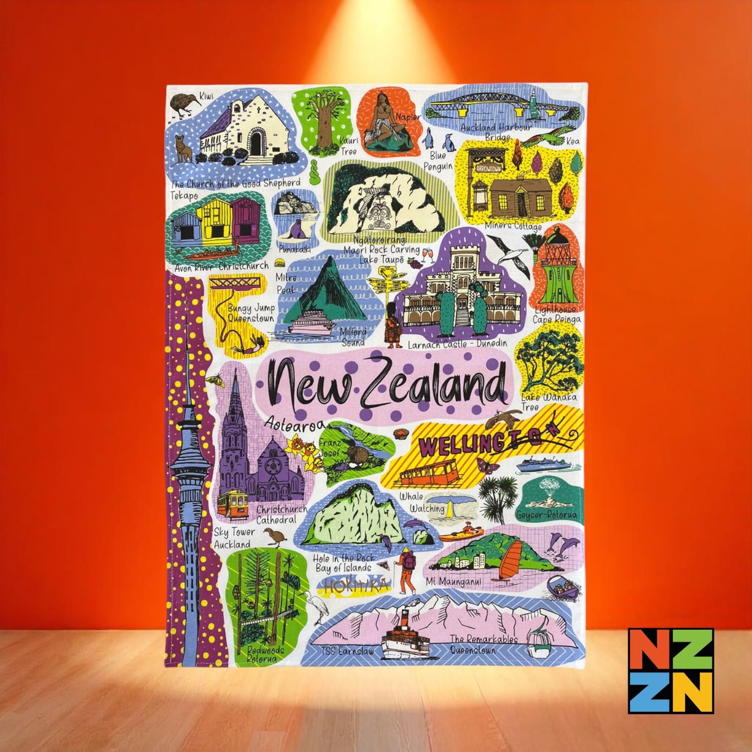Tea Towel NZ Destinations