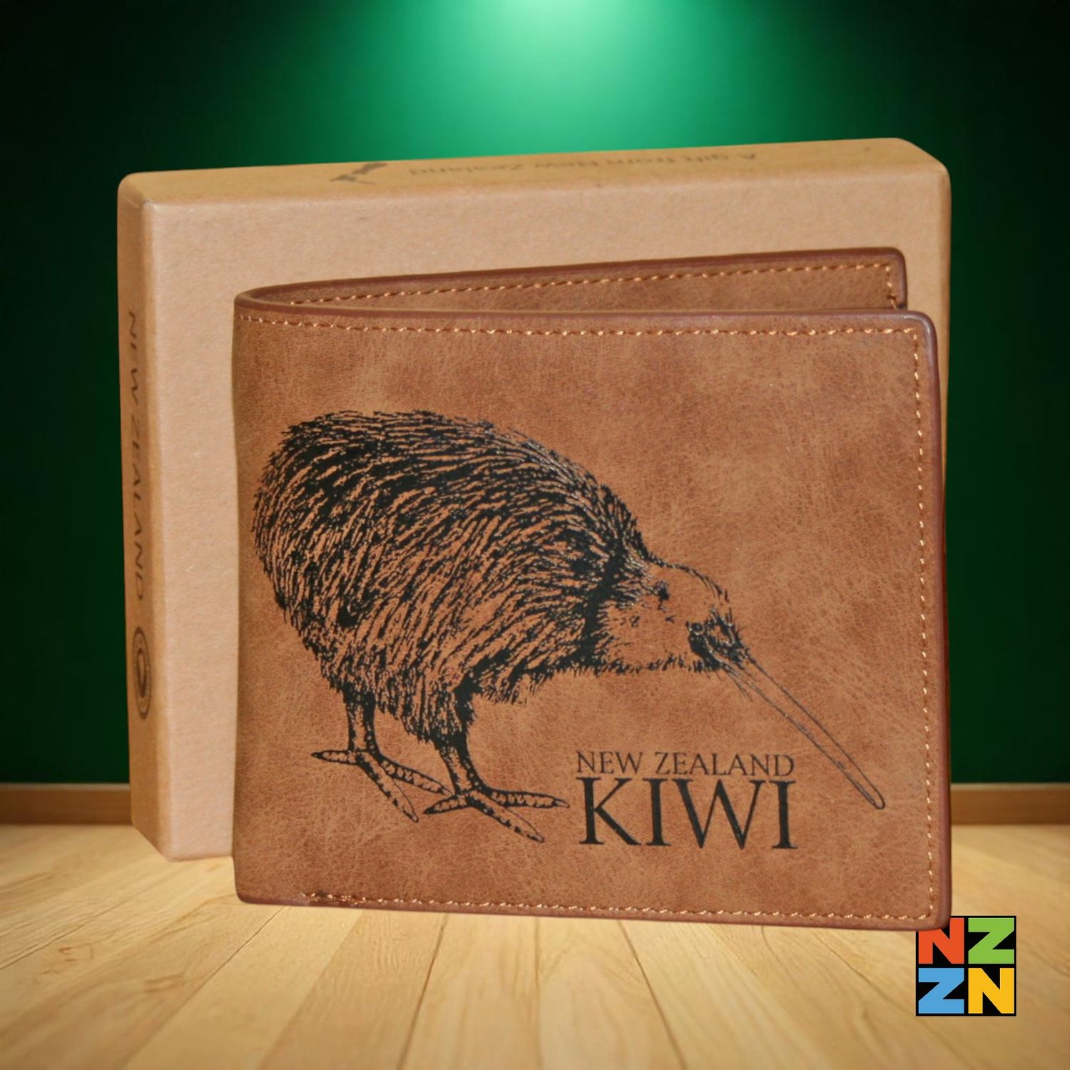 Outback Kiwi Wallet Boxed - Tan
