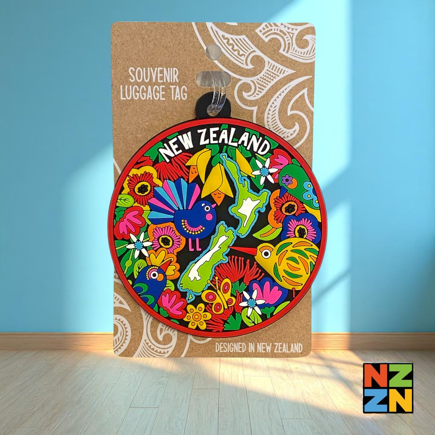Luggage Tag Birds &amp; Flowers