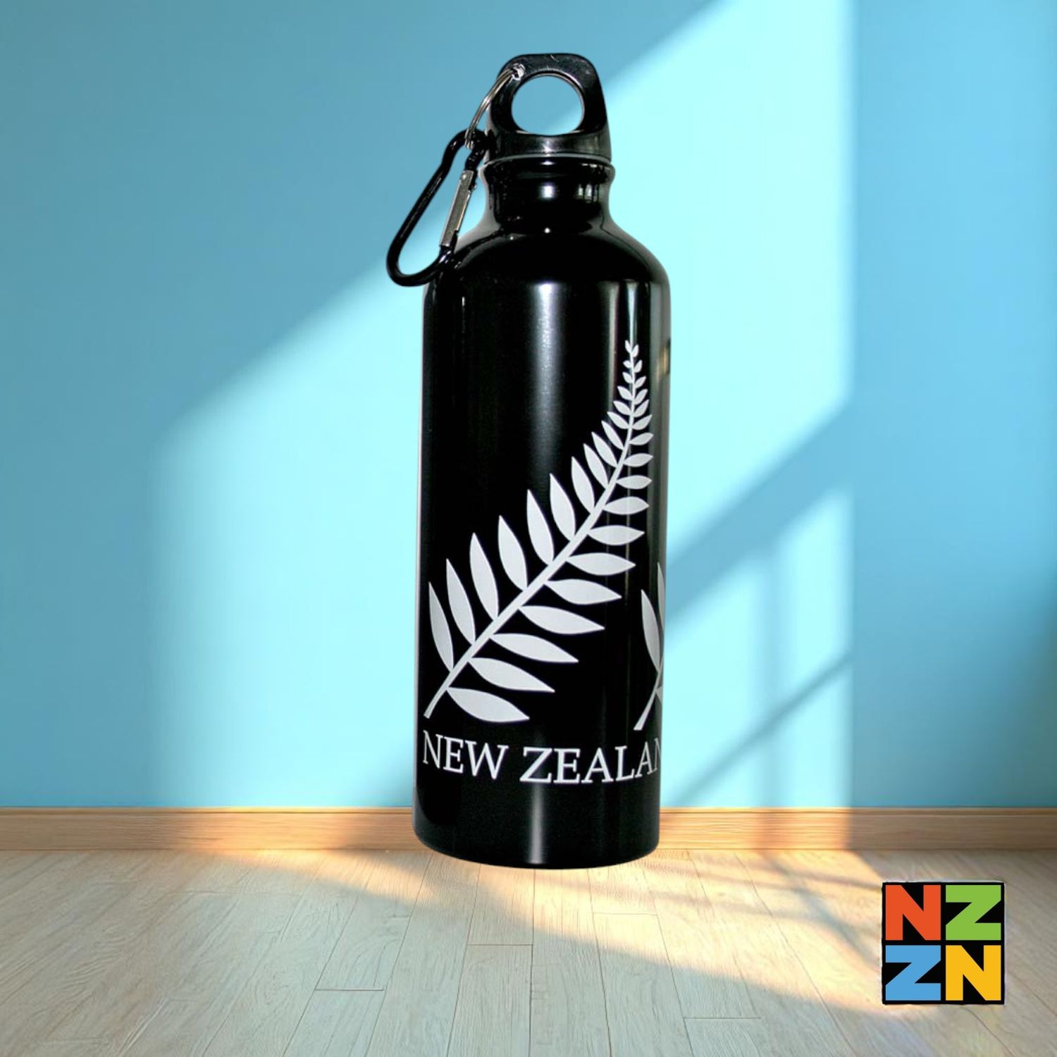 Water Bottle Black - Fern