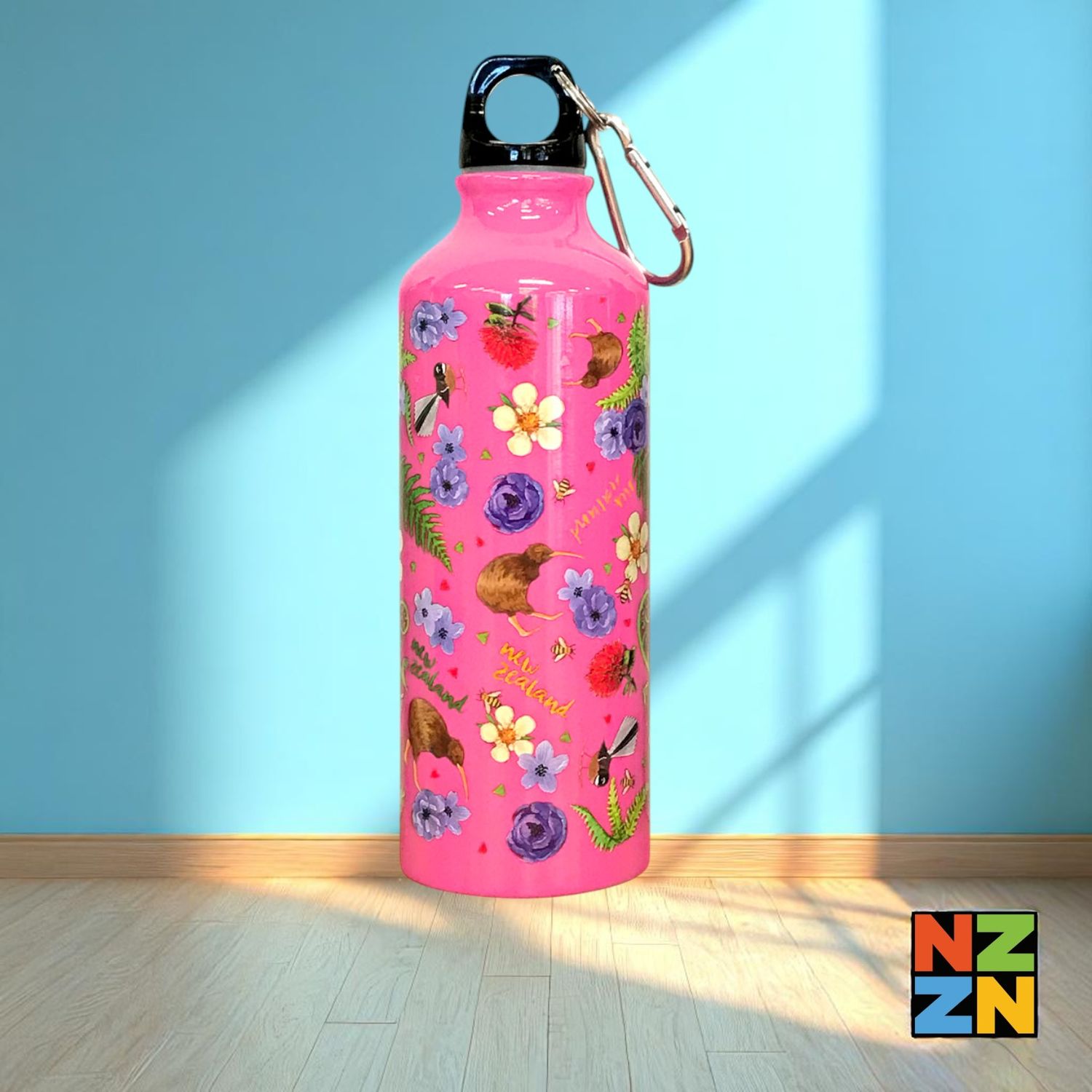 Water Bottle - Fern/Kiwi Pink