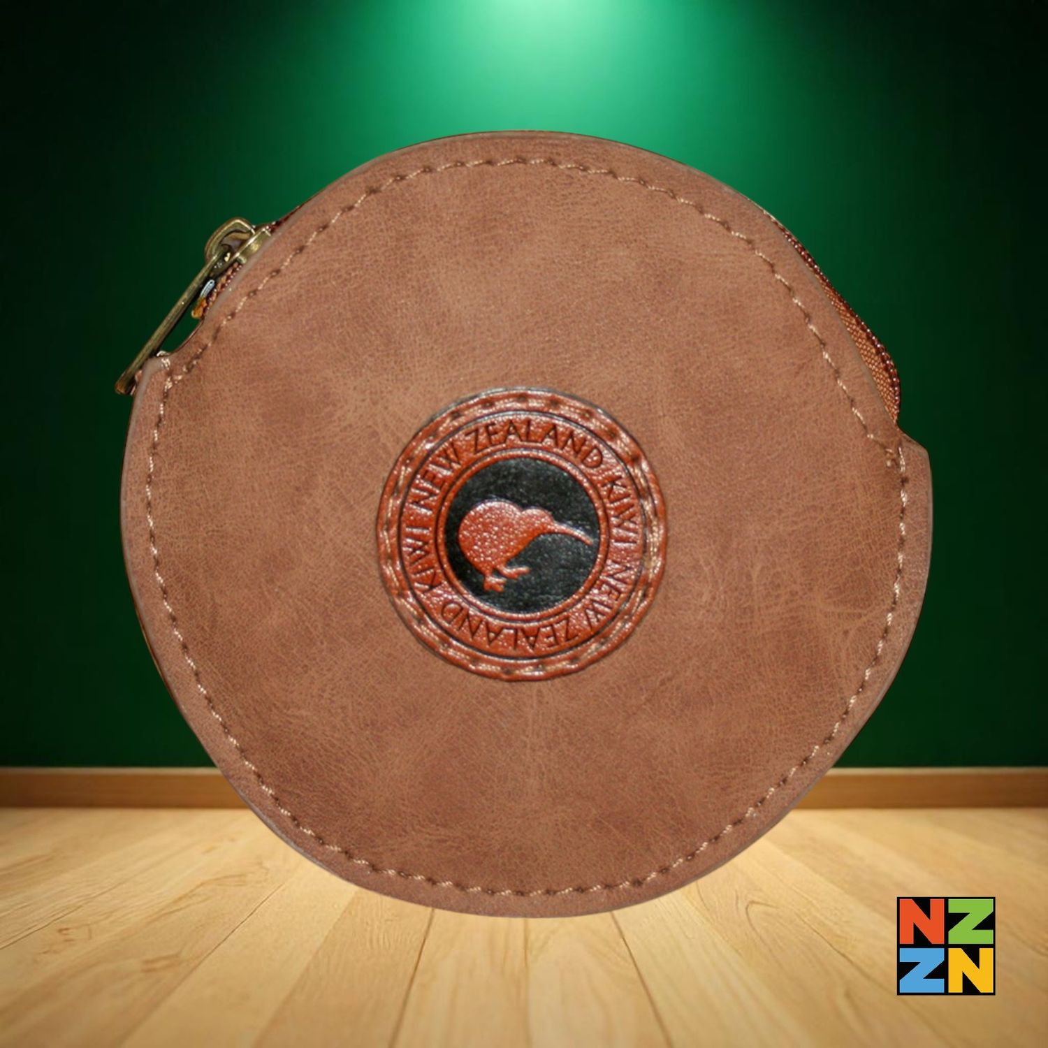 Outback Kiwi Coin Bag Round - Tan