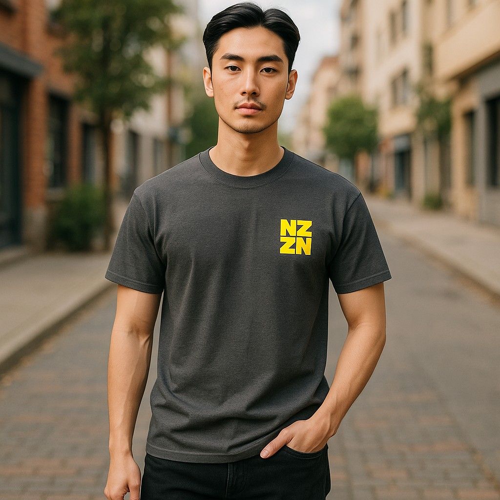 NZZN Mens T-Shirt Dark Grey
