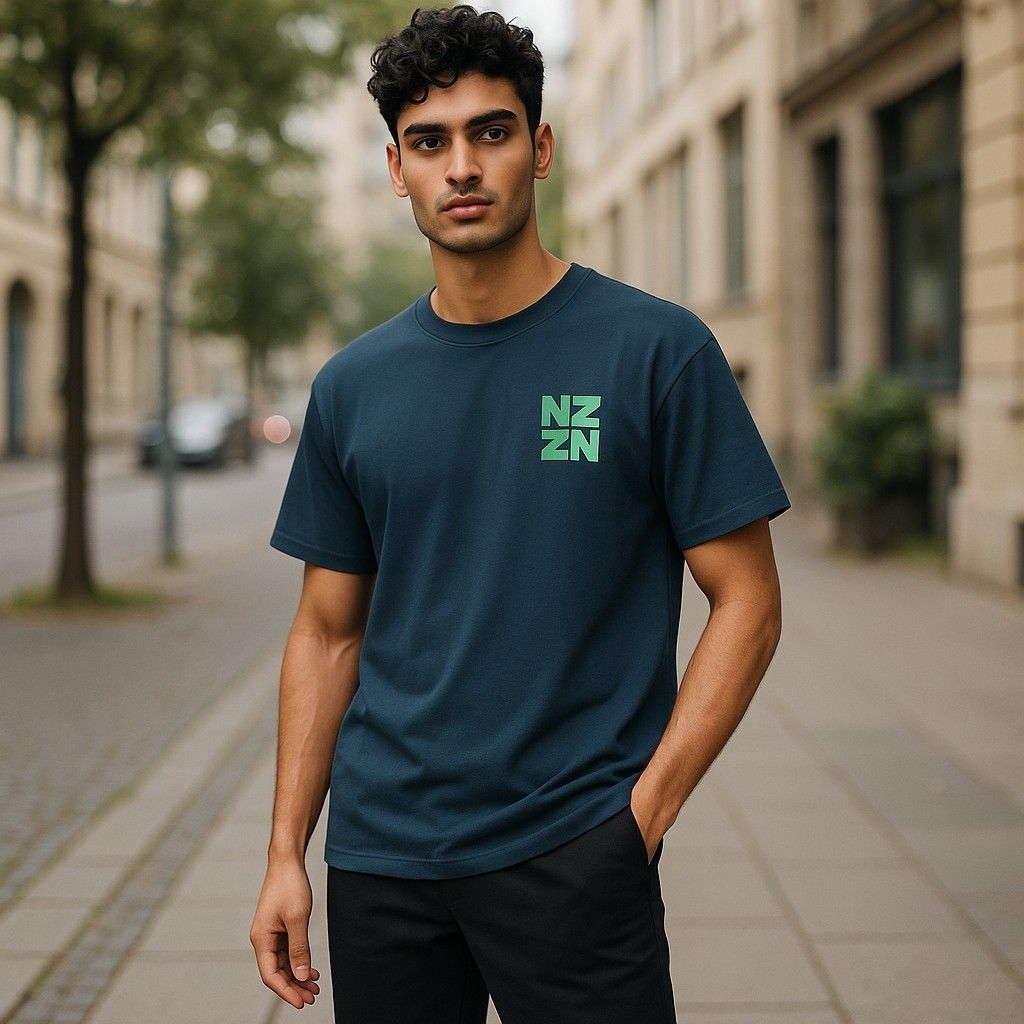 NZZN Mens T-Shirt Blue Dusk