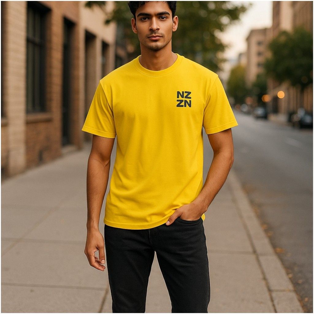 NZZN Mens T-Shirt Yellow