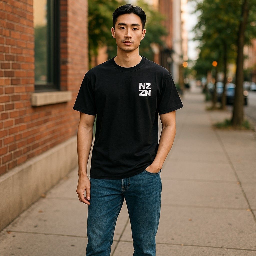 NZZN Mens T-Shirt Black