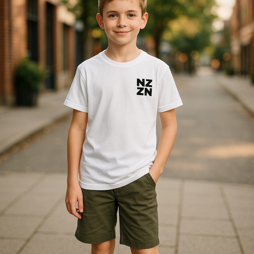 NZZN Youth T-Shirt White