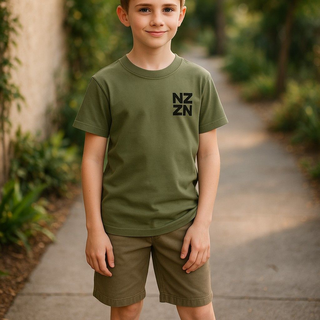 NZZN Youth T-Shirt Military Green