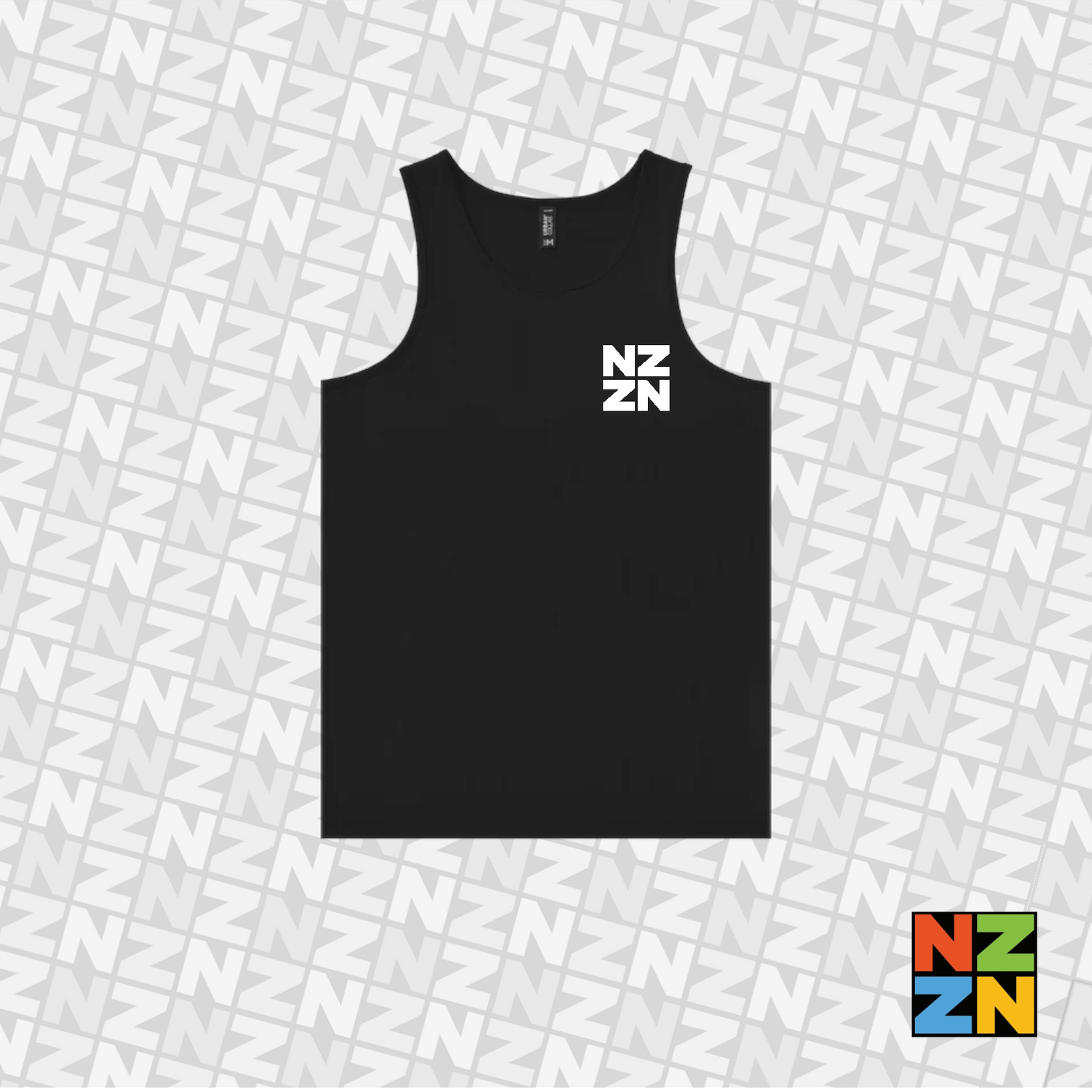 NZZN Mens Singlet Black