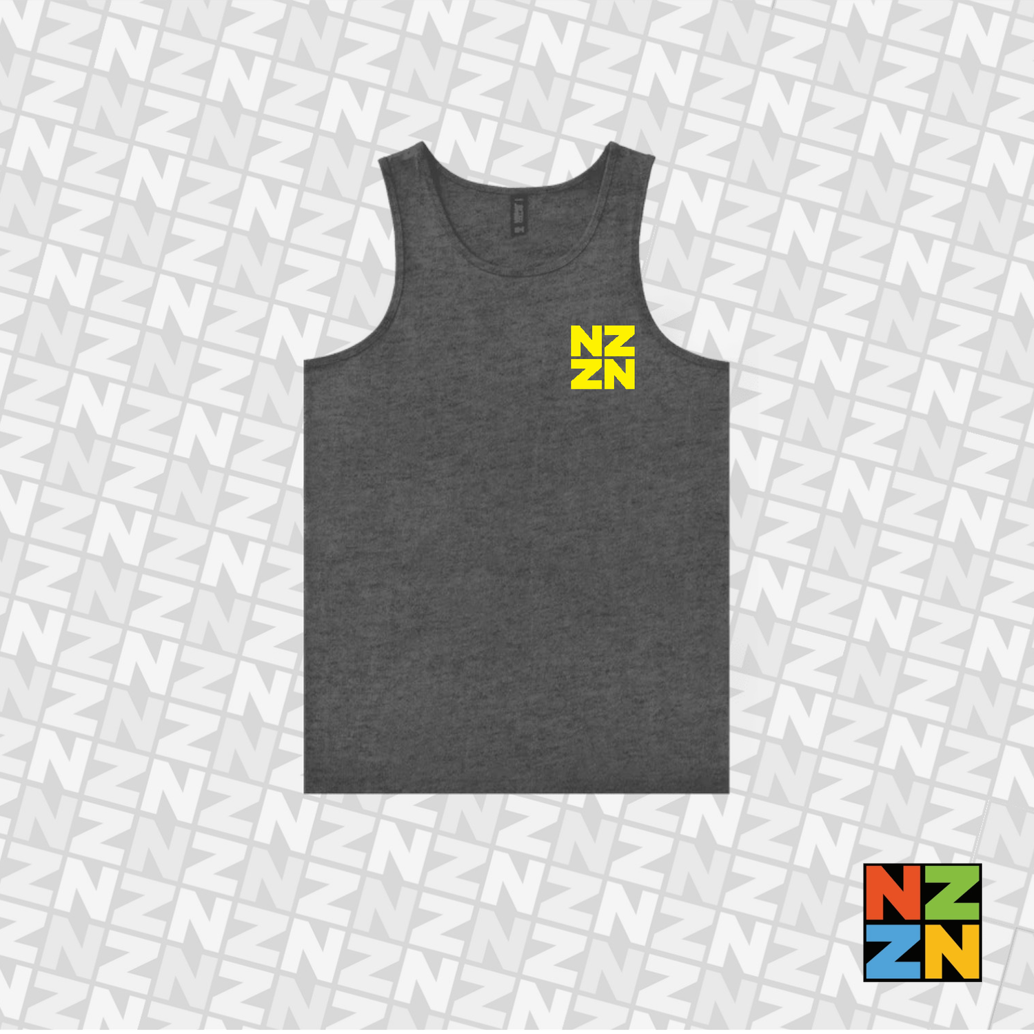 NZZN Mens Singlet Dark Grey
