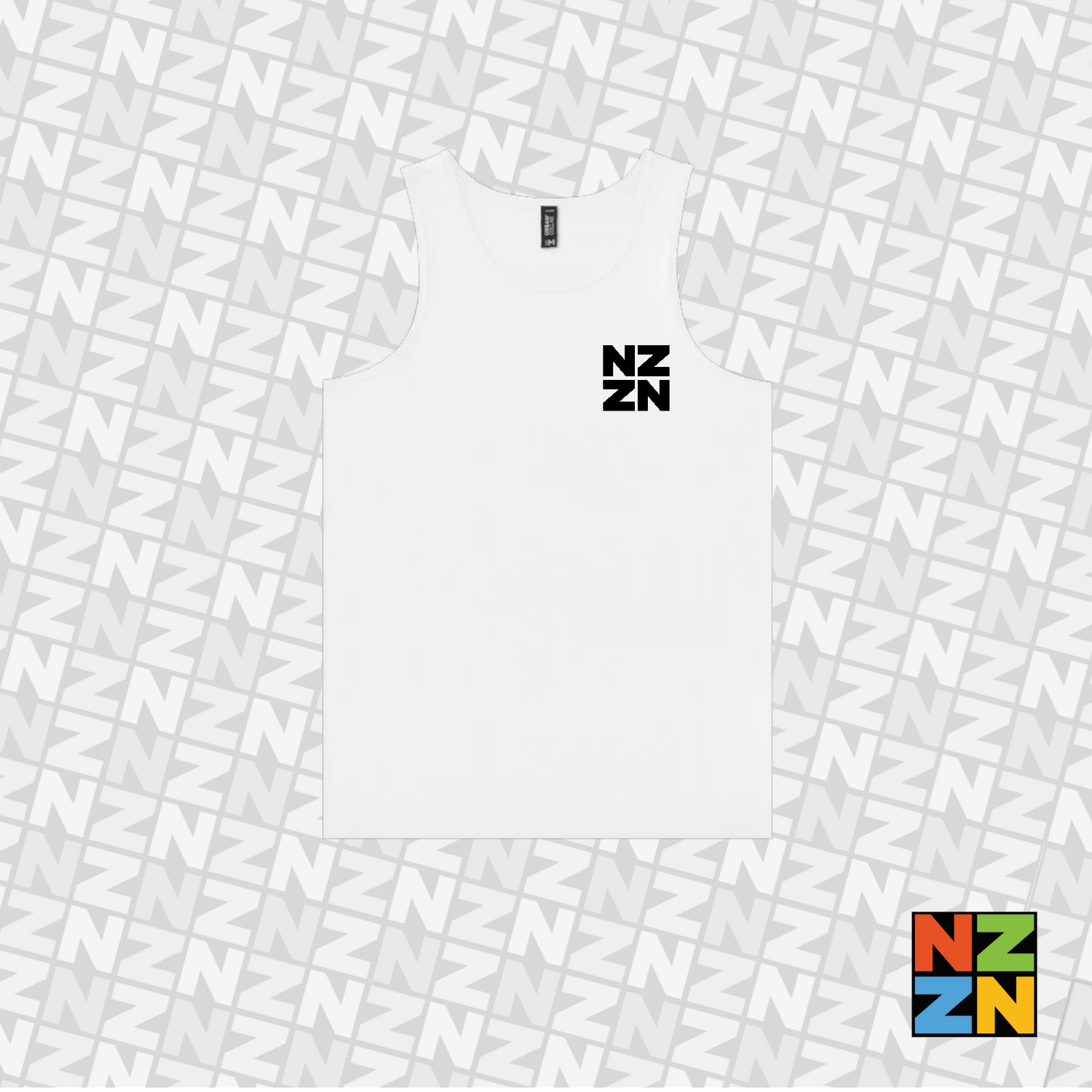 NZZN Mens Singlet White
