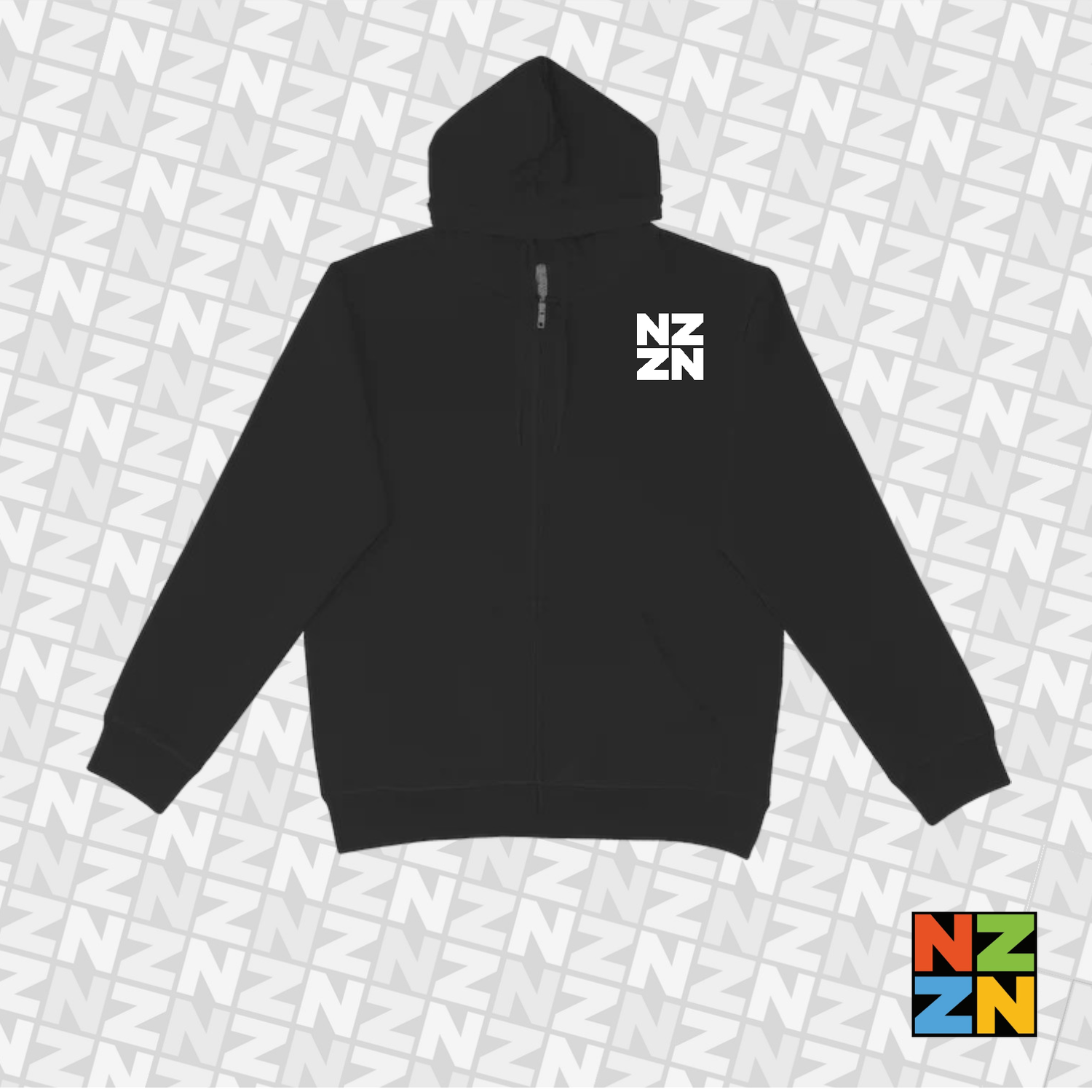 NZZN Zip Hoodie Black