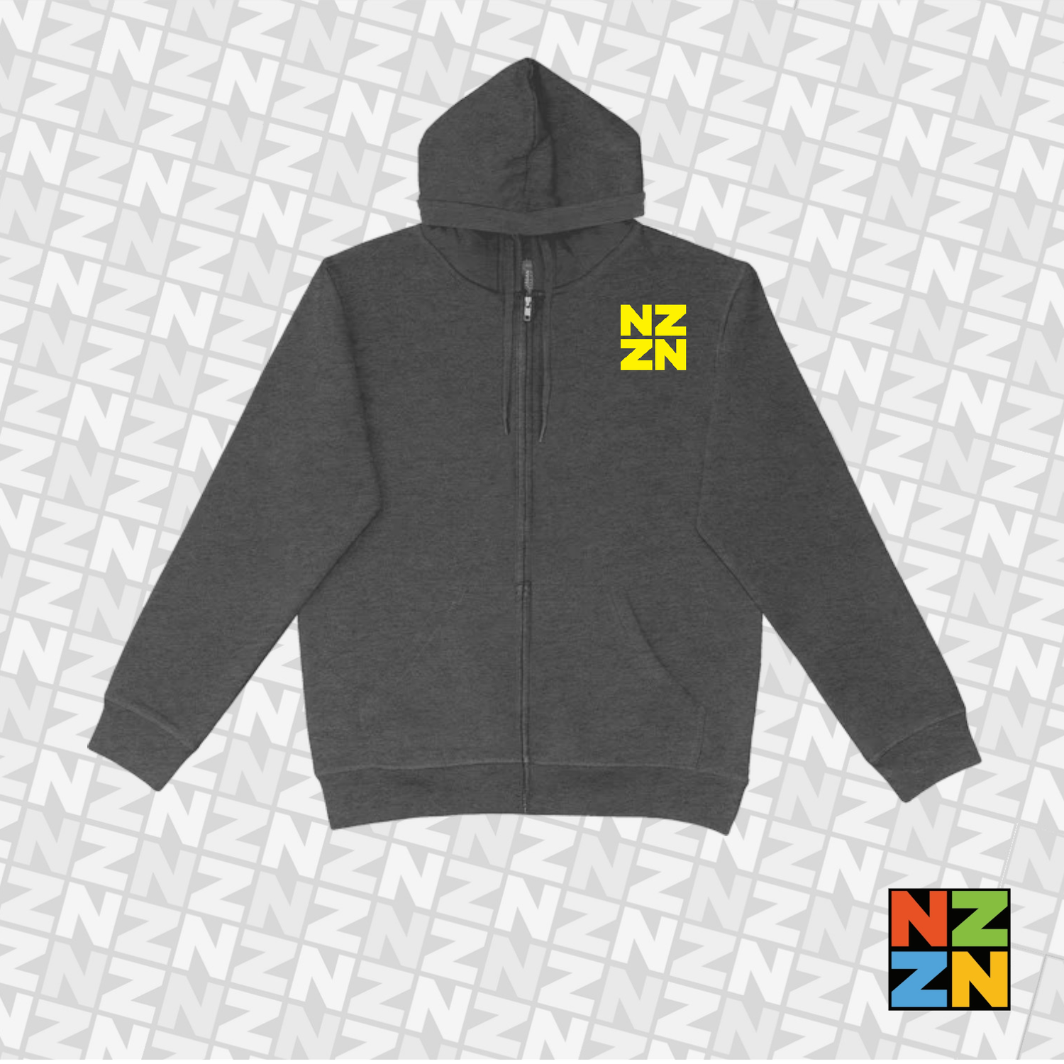 NZZN Zip Hoodie Dark Grey