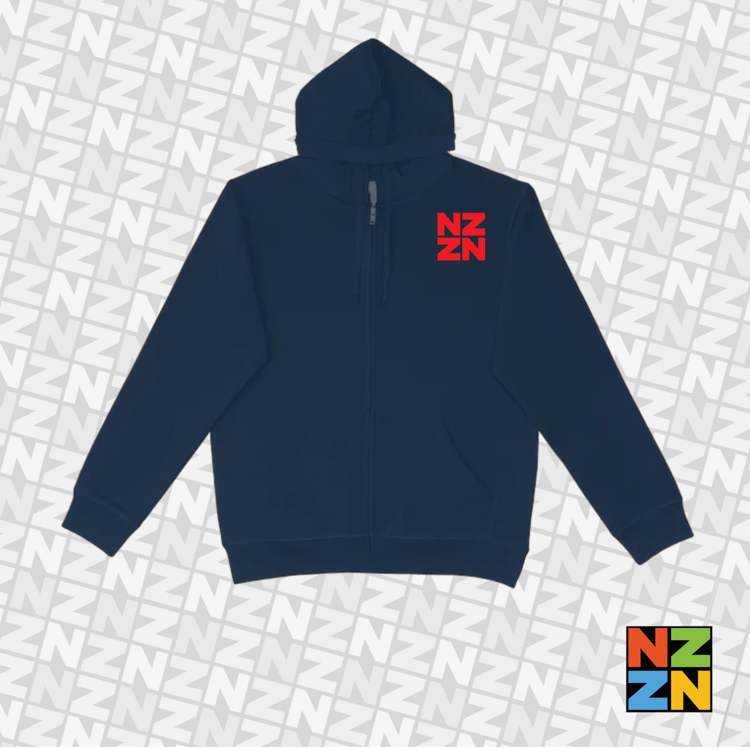 NZZN Zip Hoodie Navy