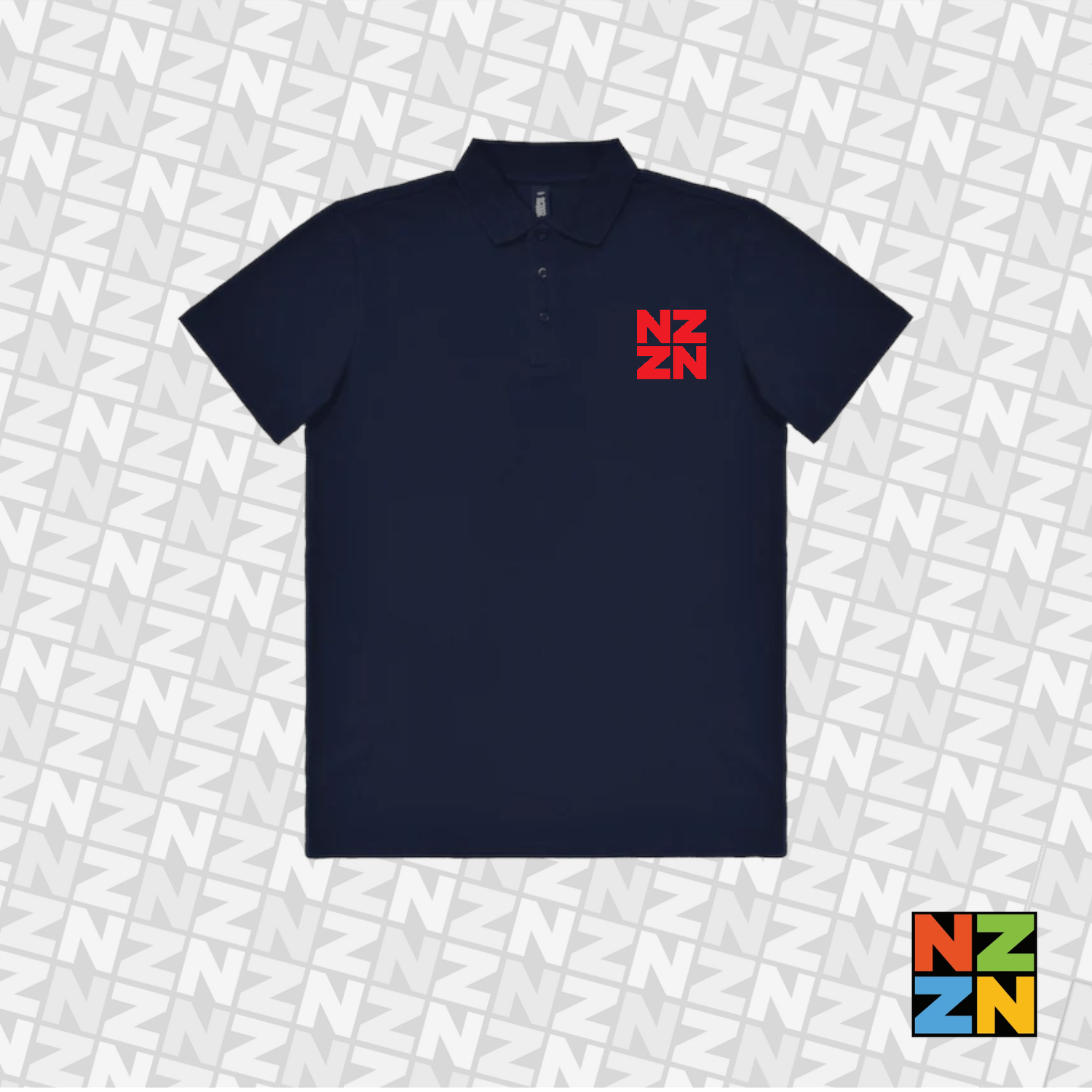 NZZN Mens Polo Shirt Navy