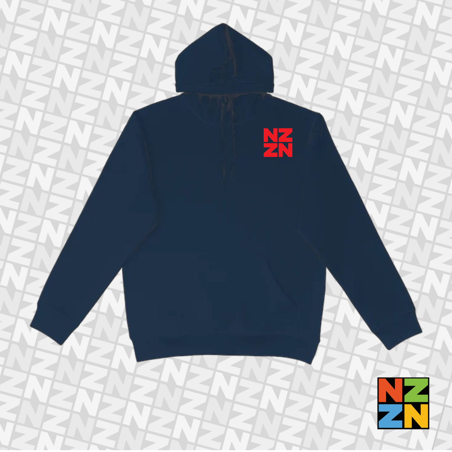 NZZN Mens Hoodie Navy