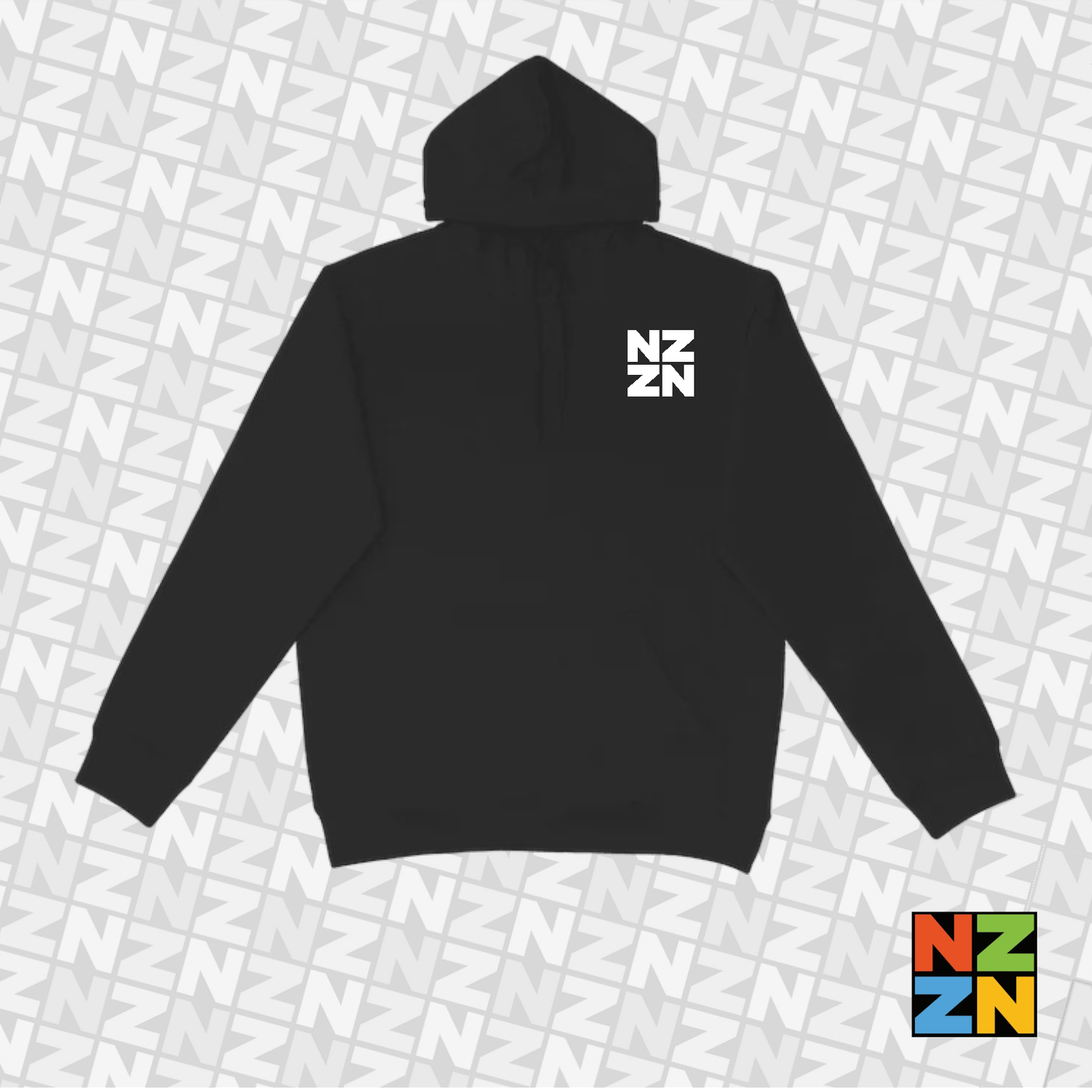 NZZN Mens Hoodie Black