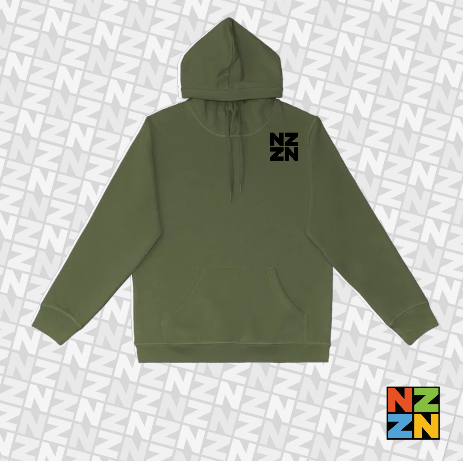 NZZN Ladies Hoodie Military Green