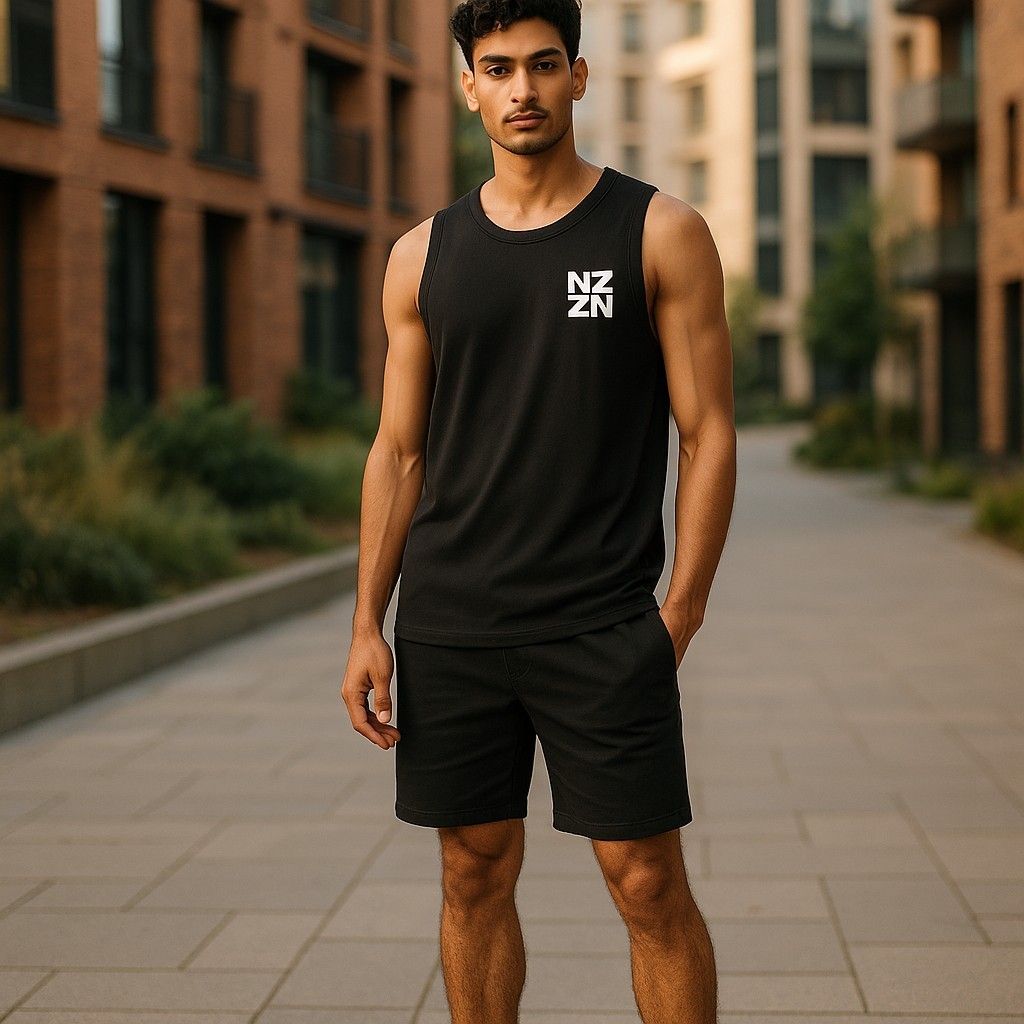 NZZN Mens Singlet Black
