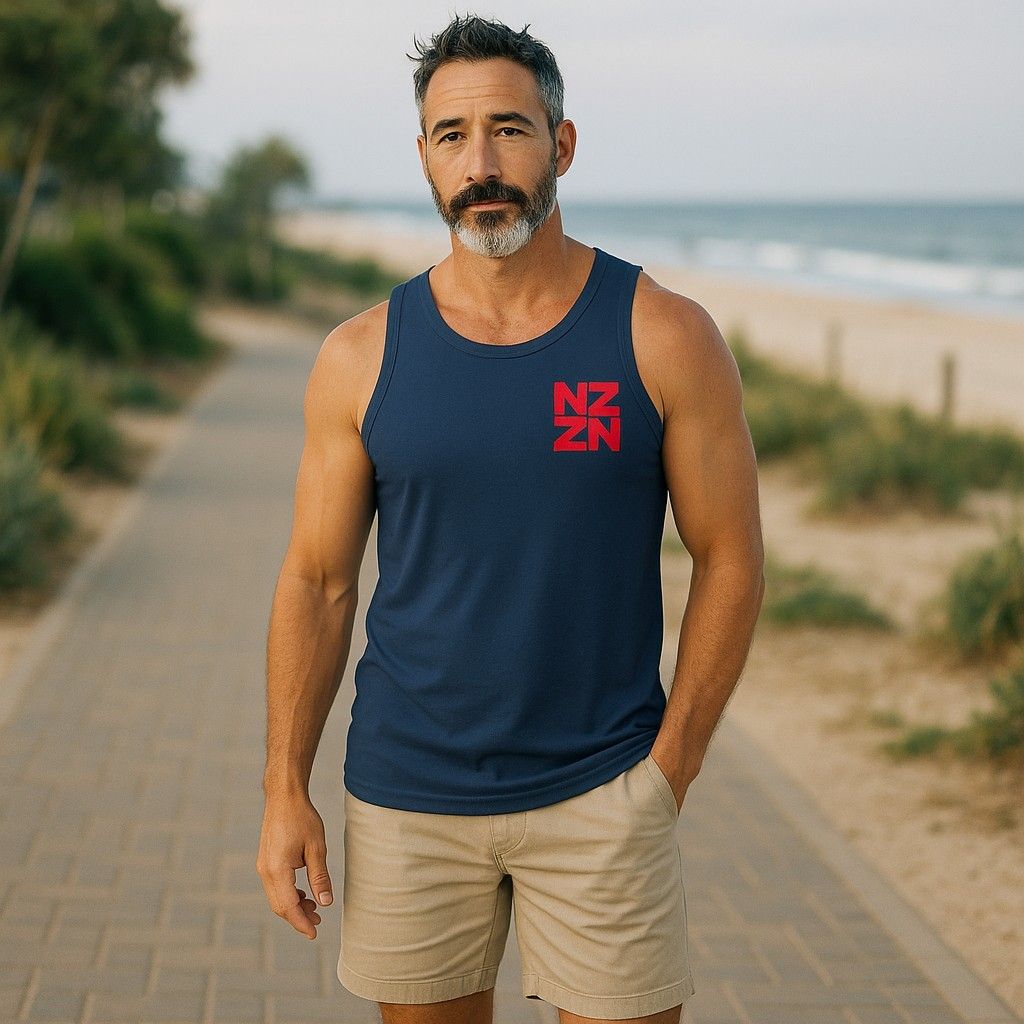 NZZN Mens Singlet Navy