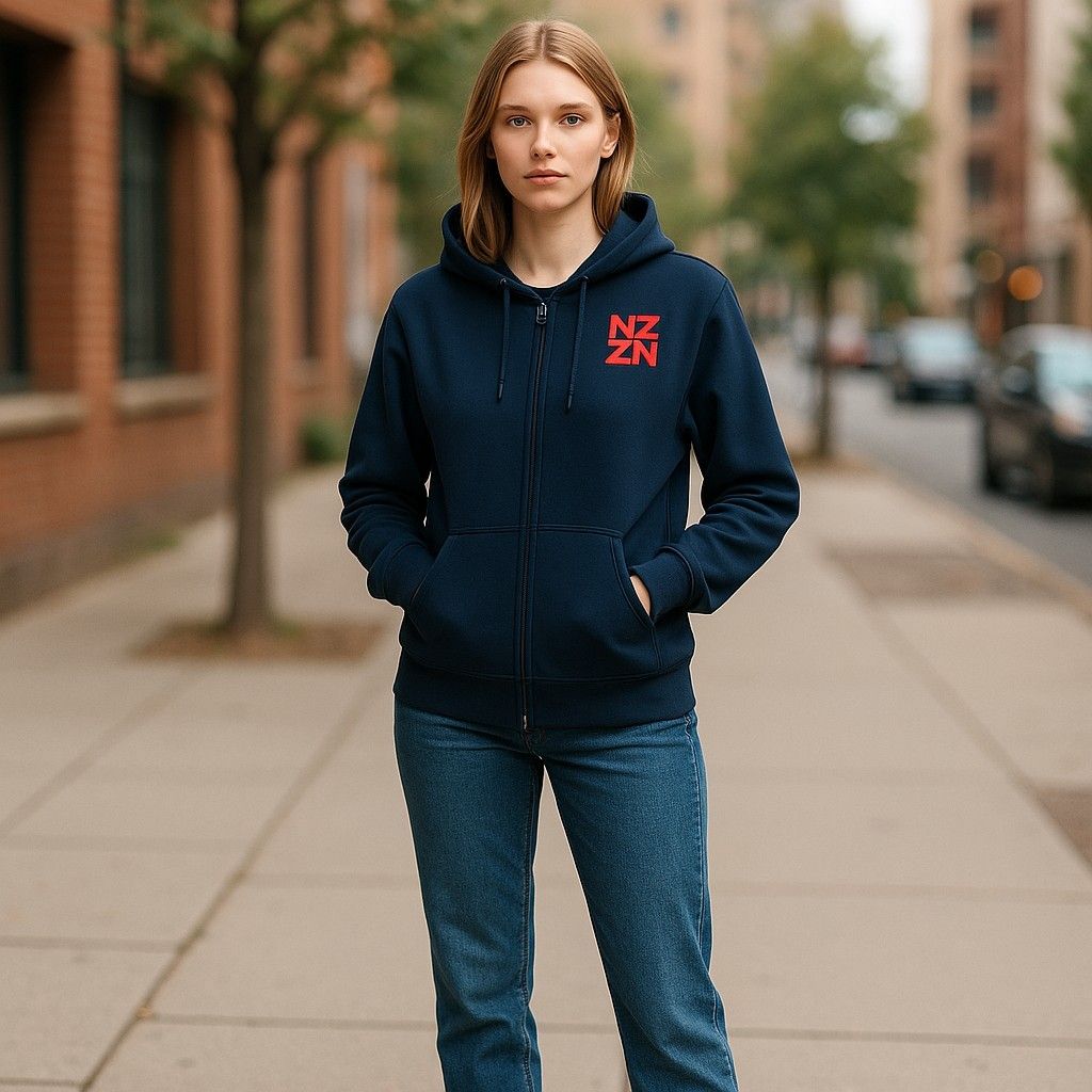 NZZN Zip Hoodie Navy
