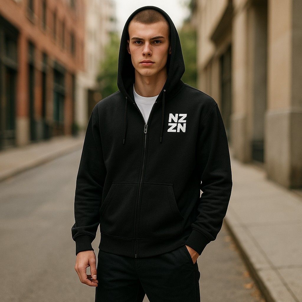 NZZN Zip Hoodie Black