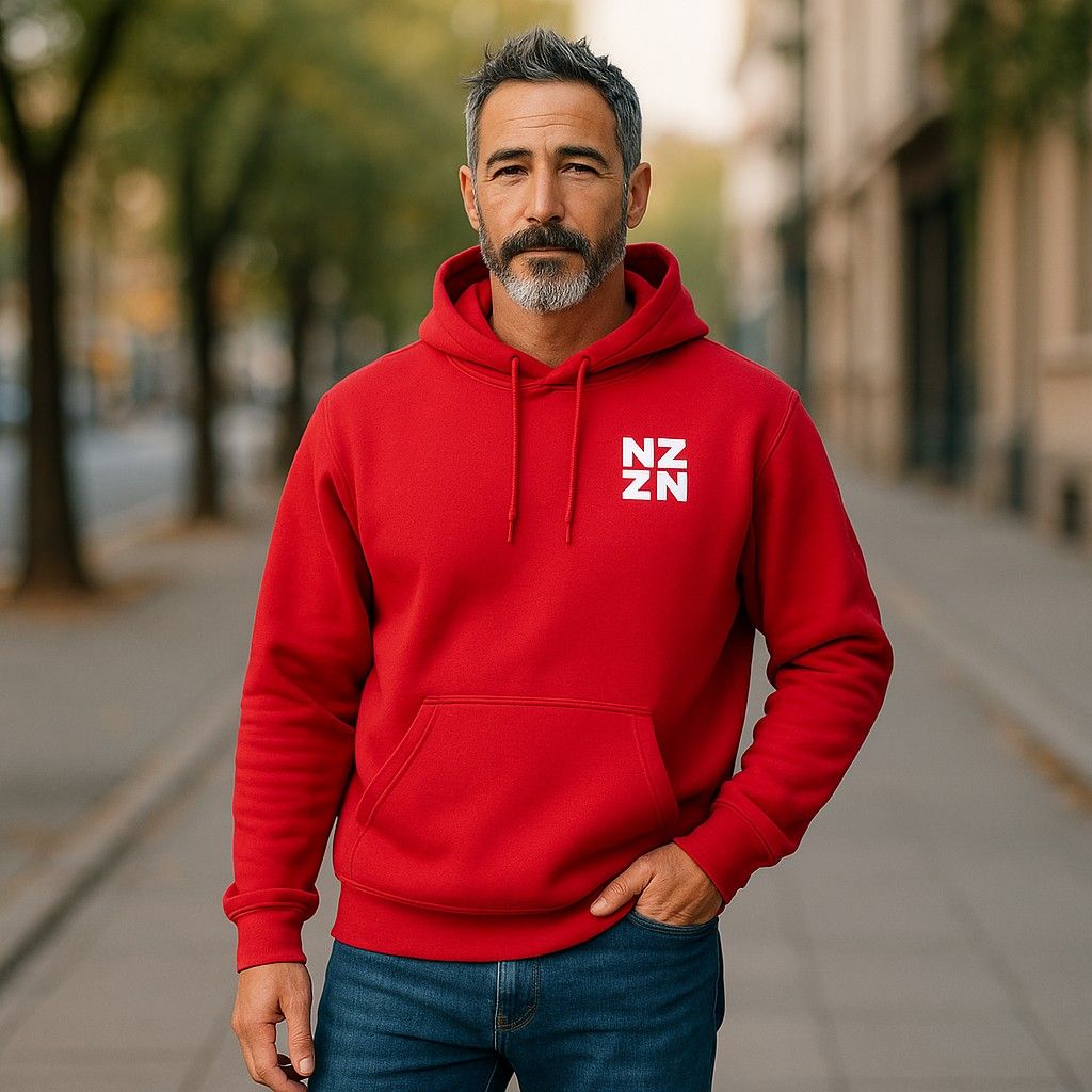 NZZN Mens Hoodie Red