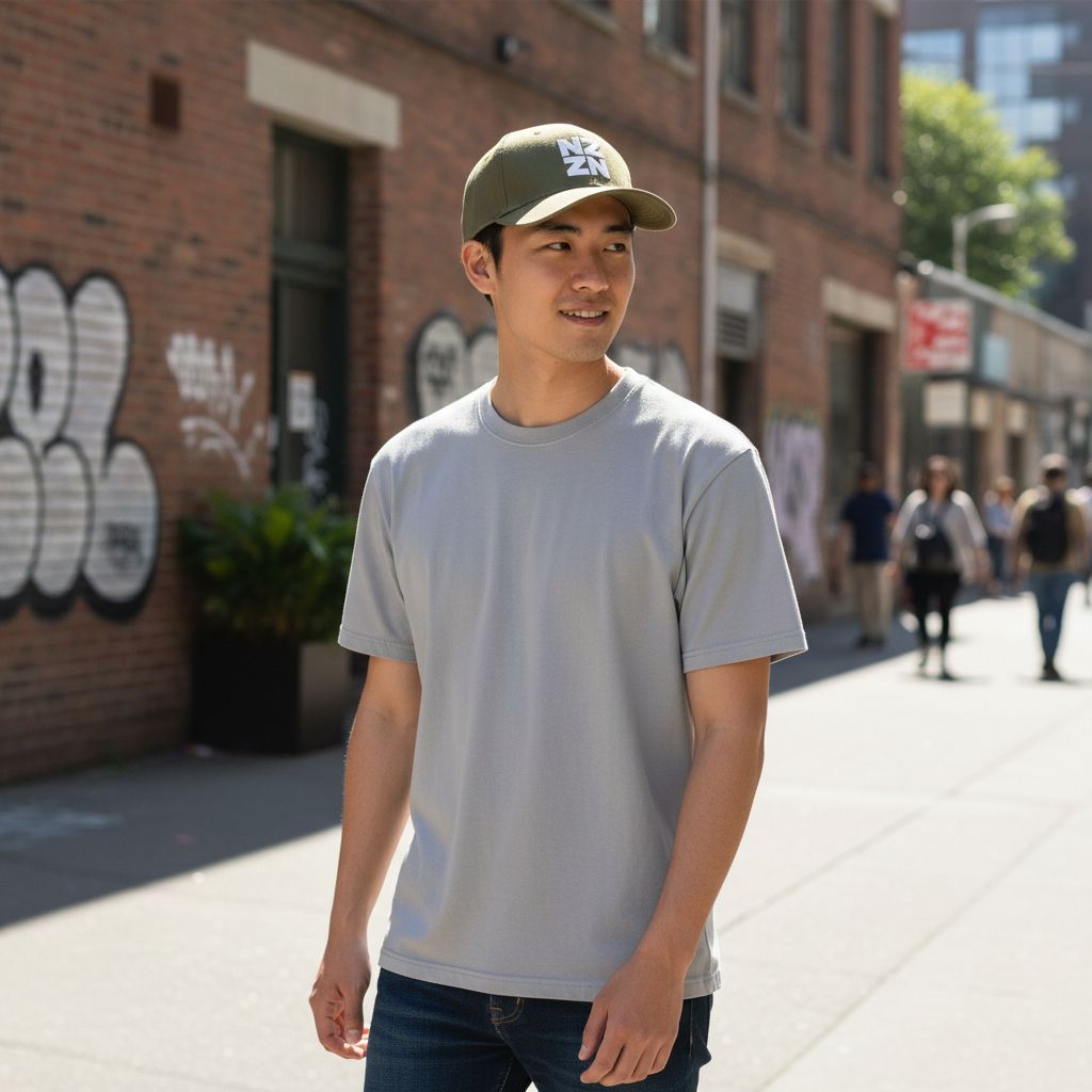 NZZN Adult Cap Military Green with Block Logo White