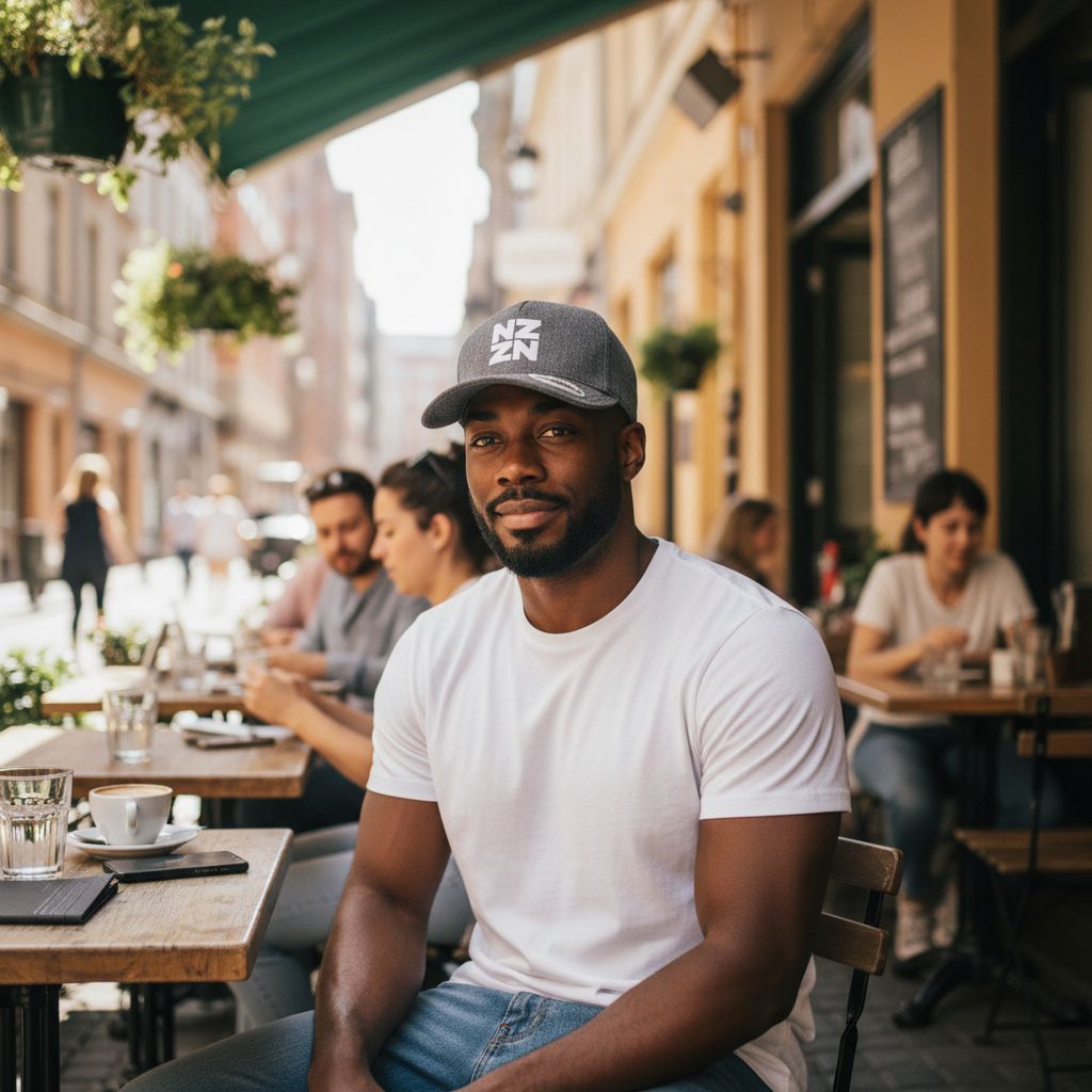 NZZN Adult Cap Charcoal with Block Logo White